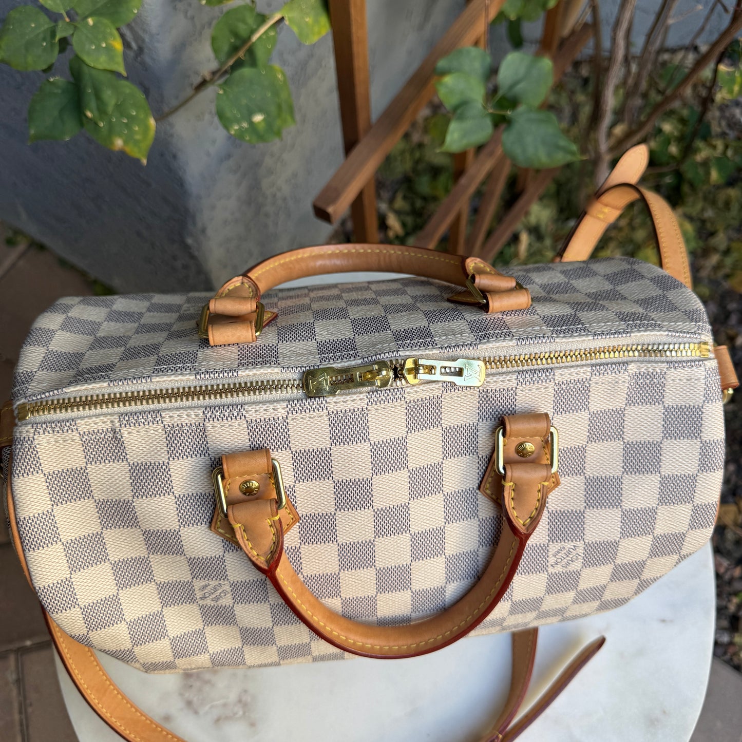 Louis Vuitton Damier Azur Speedy 30 Bandouliere