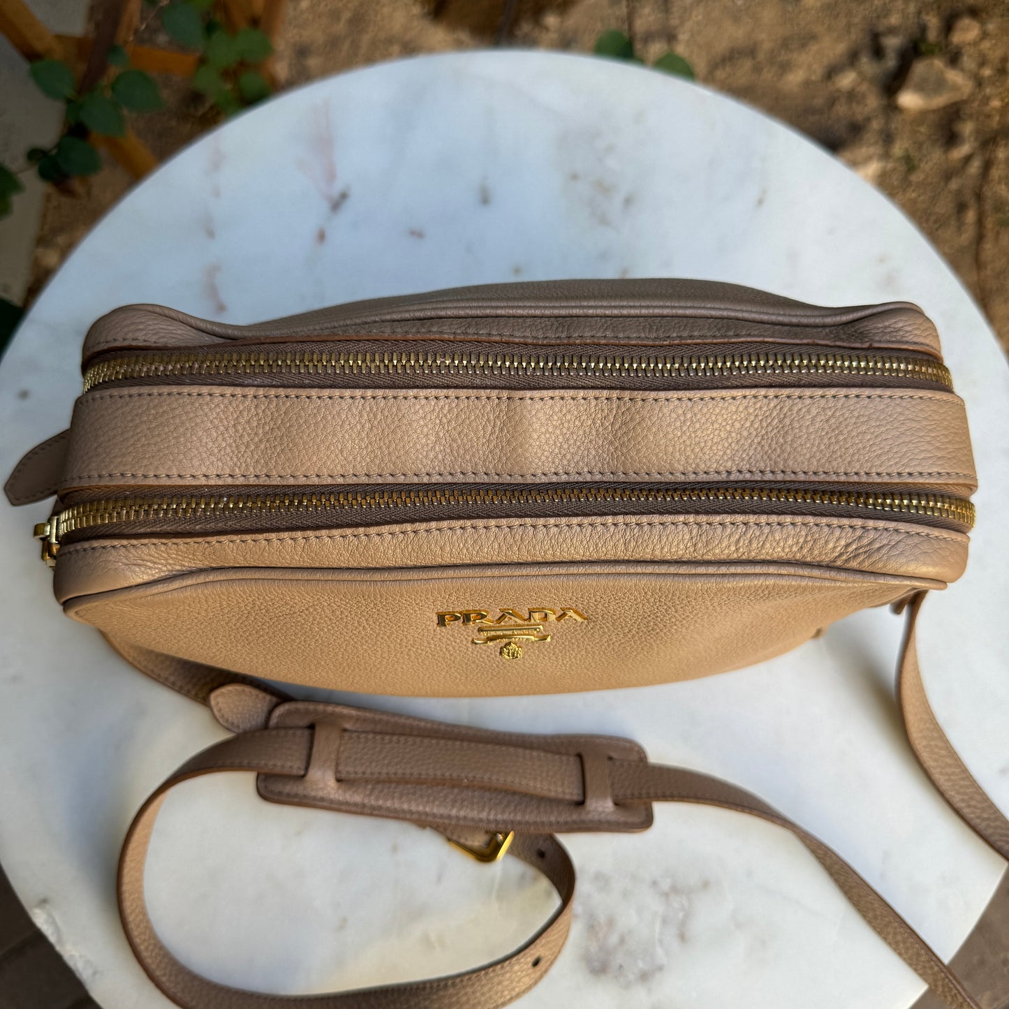 Prada Vitello Phenix Double Zip Camera Bag