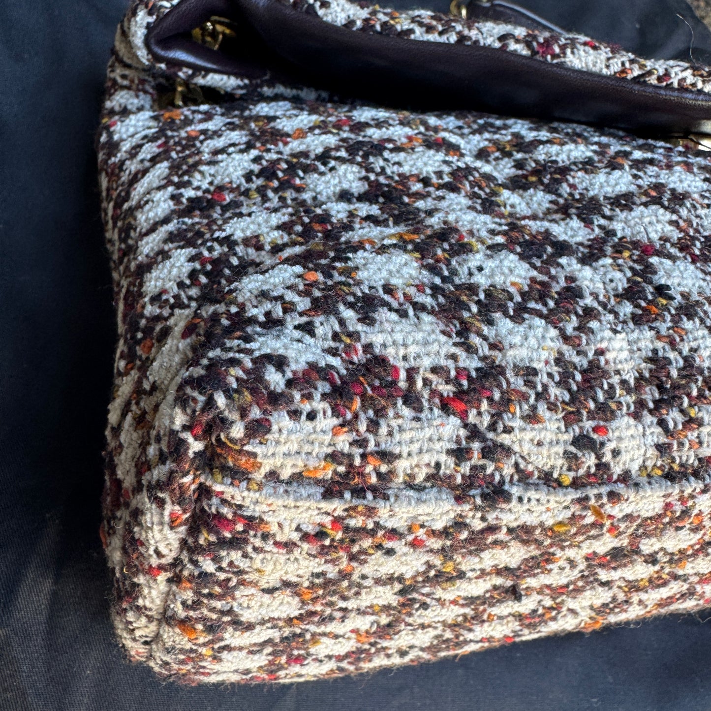 Saint Laurent Tweed Loulou Medium Monogram Puffer Shoulder Bag