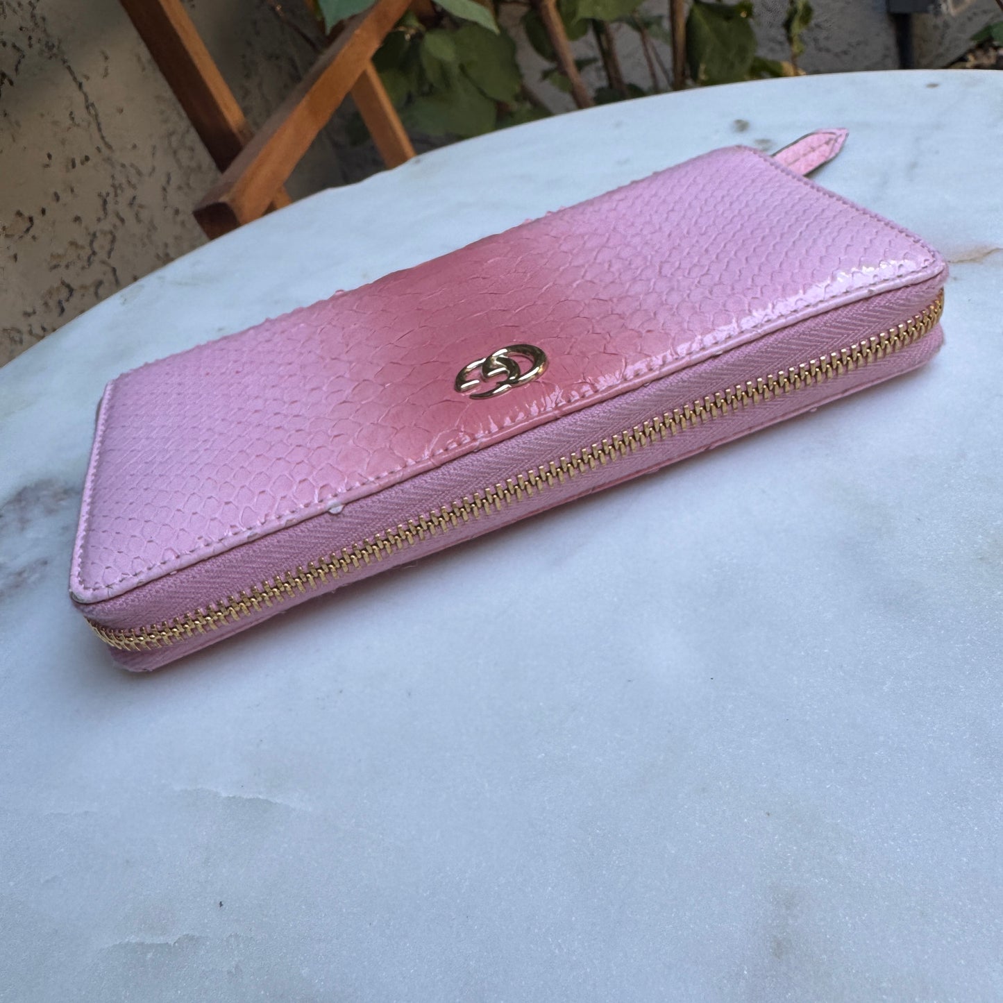 Gucci Ombré Python Zippy Wallet
