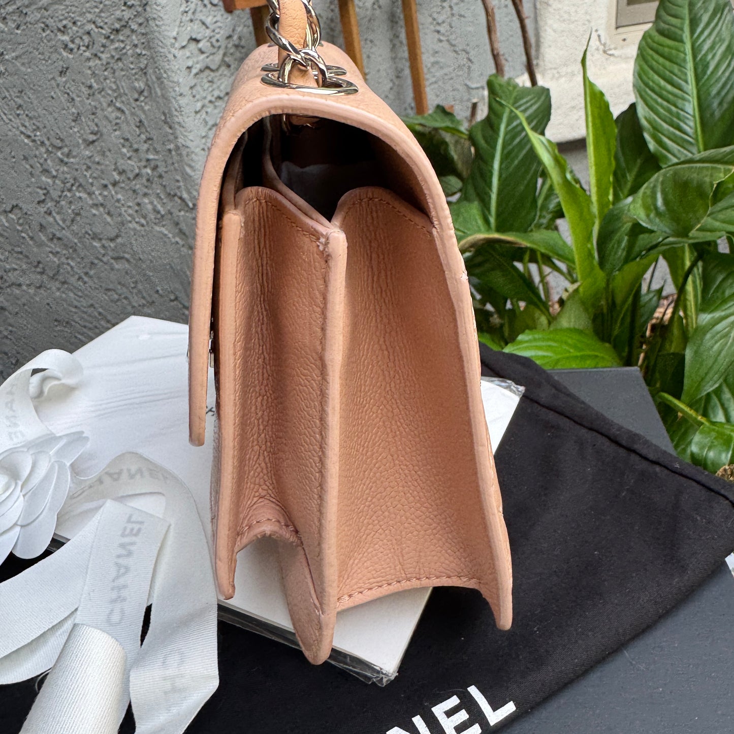 Chanel Caviar Leather CC Box Flap Bag