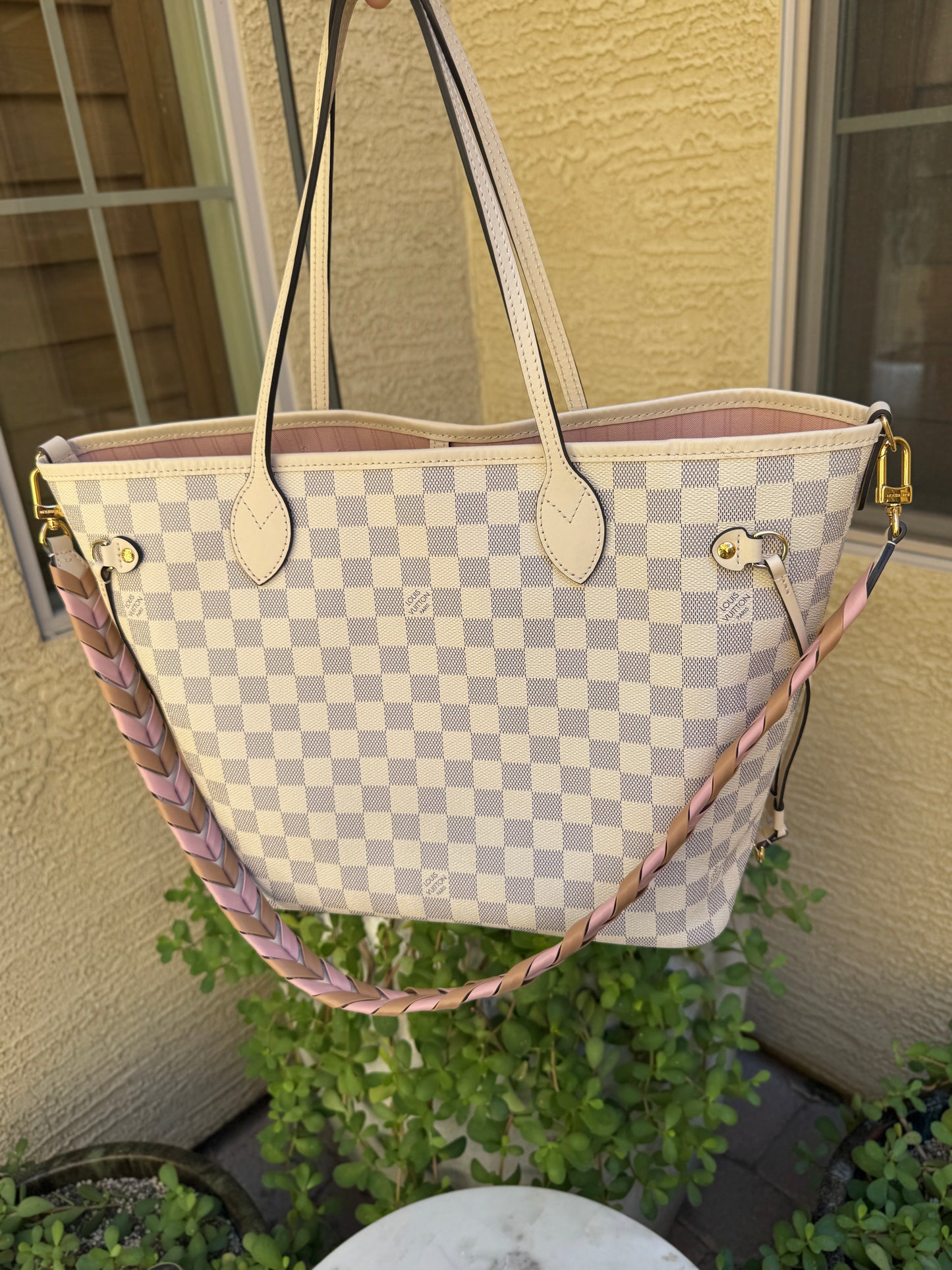 Louis Vuitton Braided Damier Azur Neverfull MM