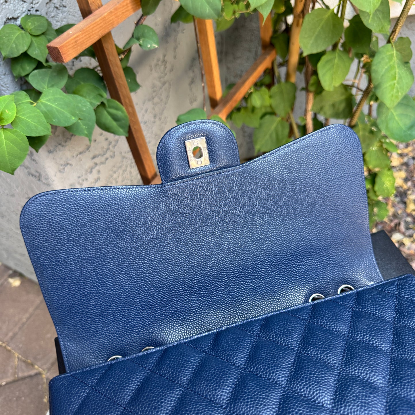 Chanel Jumbo Classic Single Flap Caviar Leather Shoulder Bag