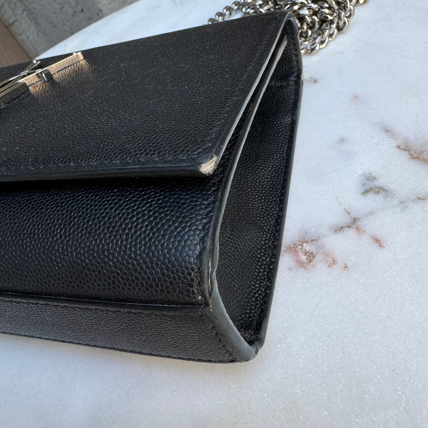 Saint Laurent Kate Grain De Poudre Crossbody