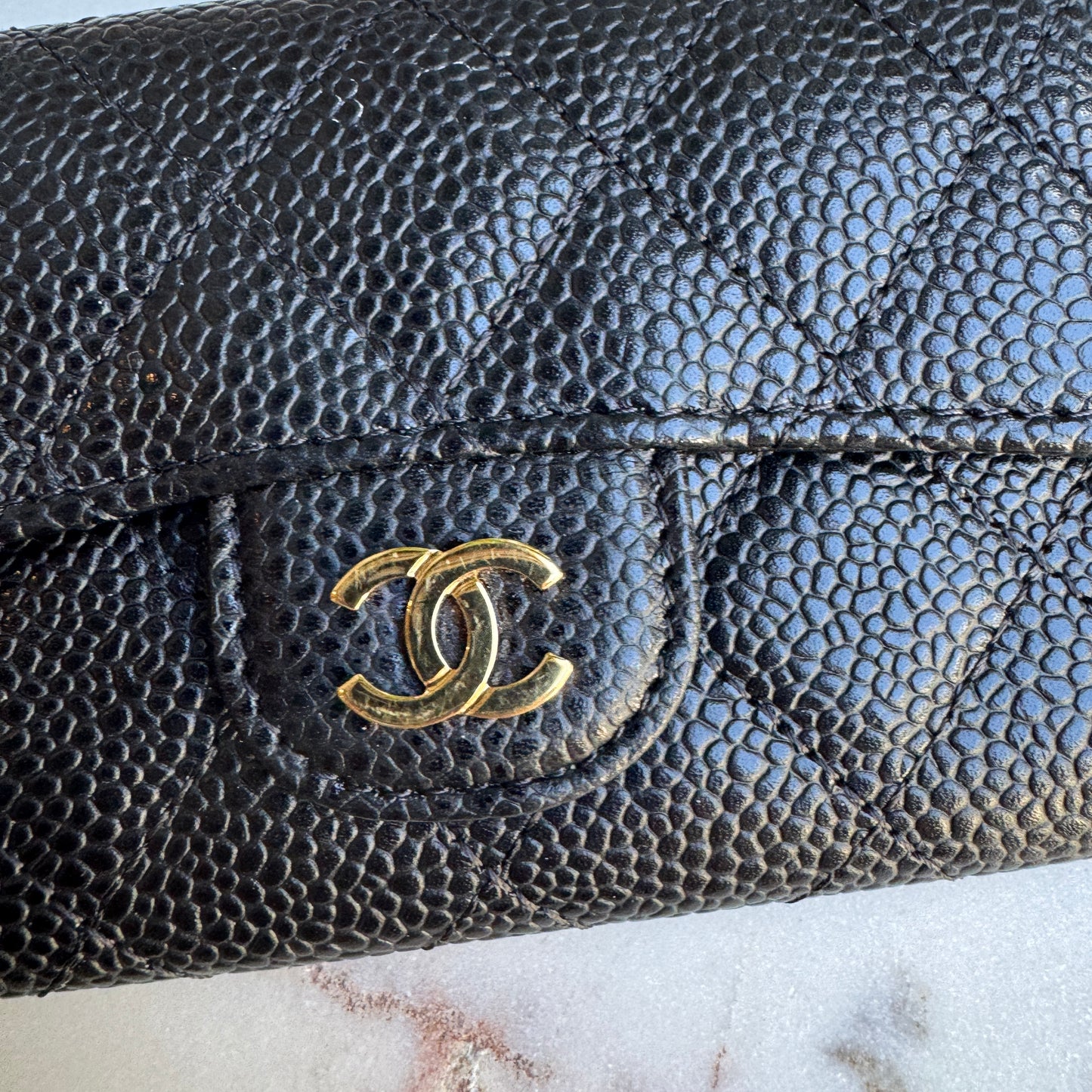 Chanel Caviar Classic Flap Card Holder Wallet