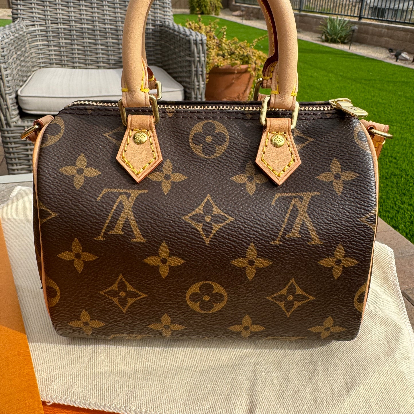 Louis Vuitton Monogram Nano Speedy Bandouliere