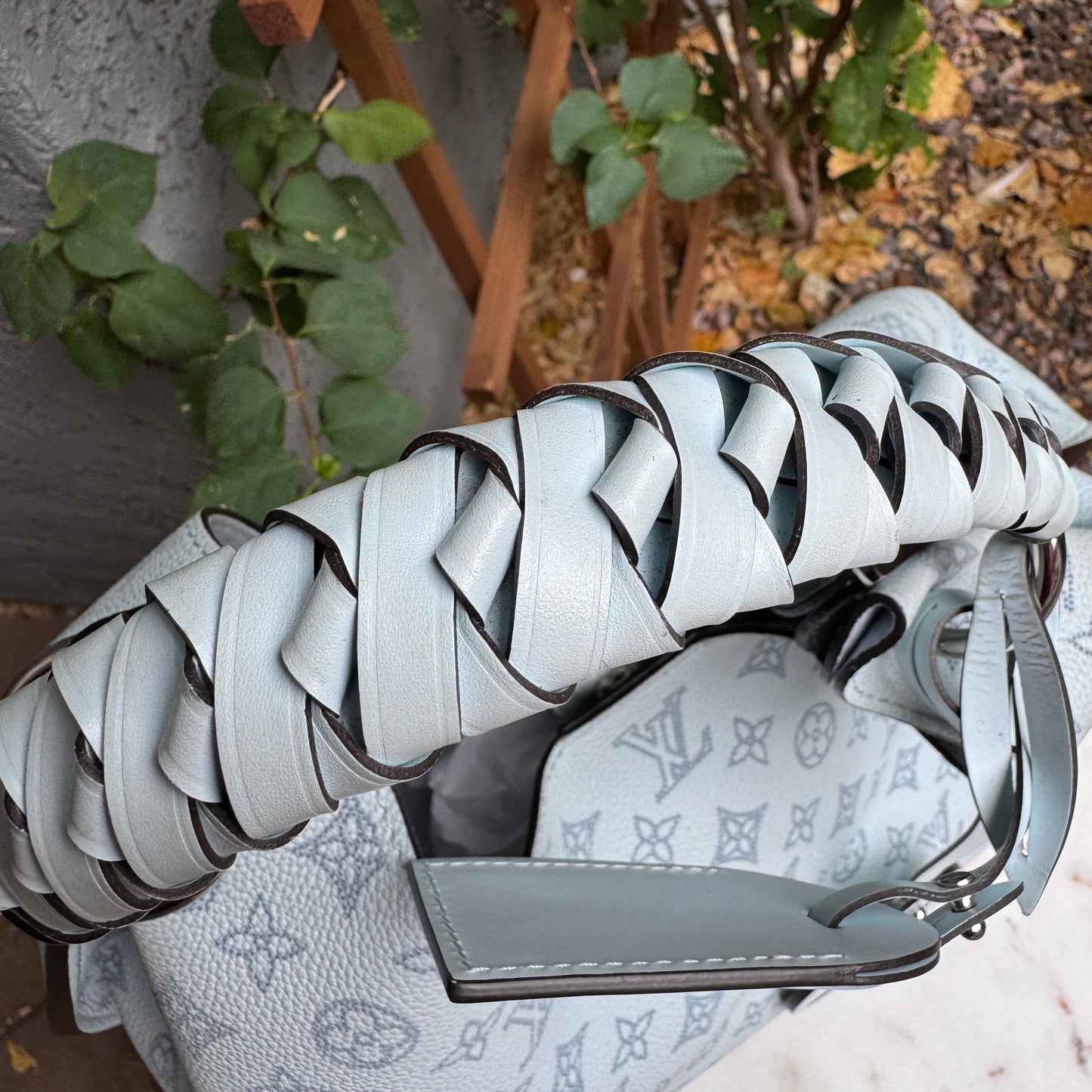 Louis Vuitton Mahina Leather Caramel Hobo Shoulder Bag