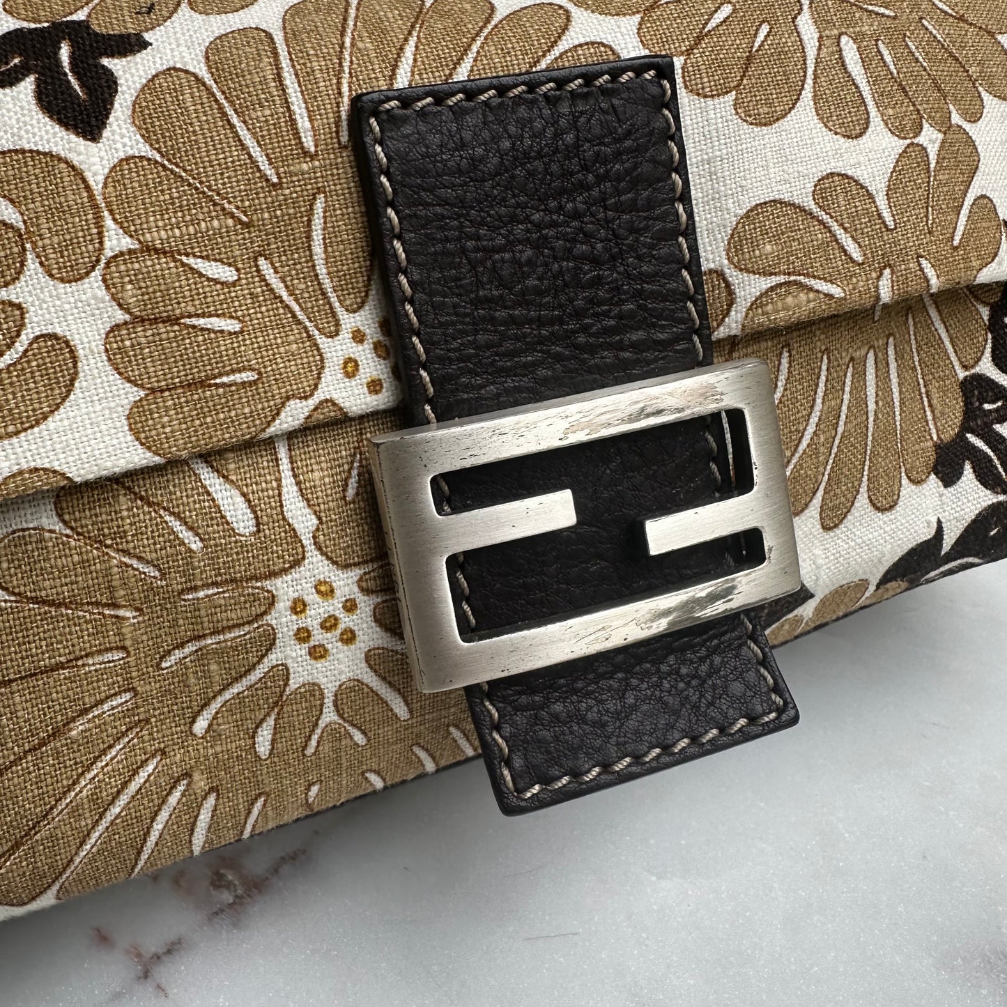 Fendi Floral Mama Baguette Shoulder Bag