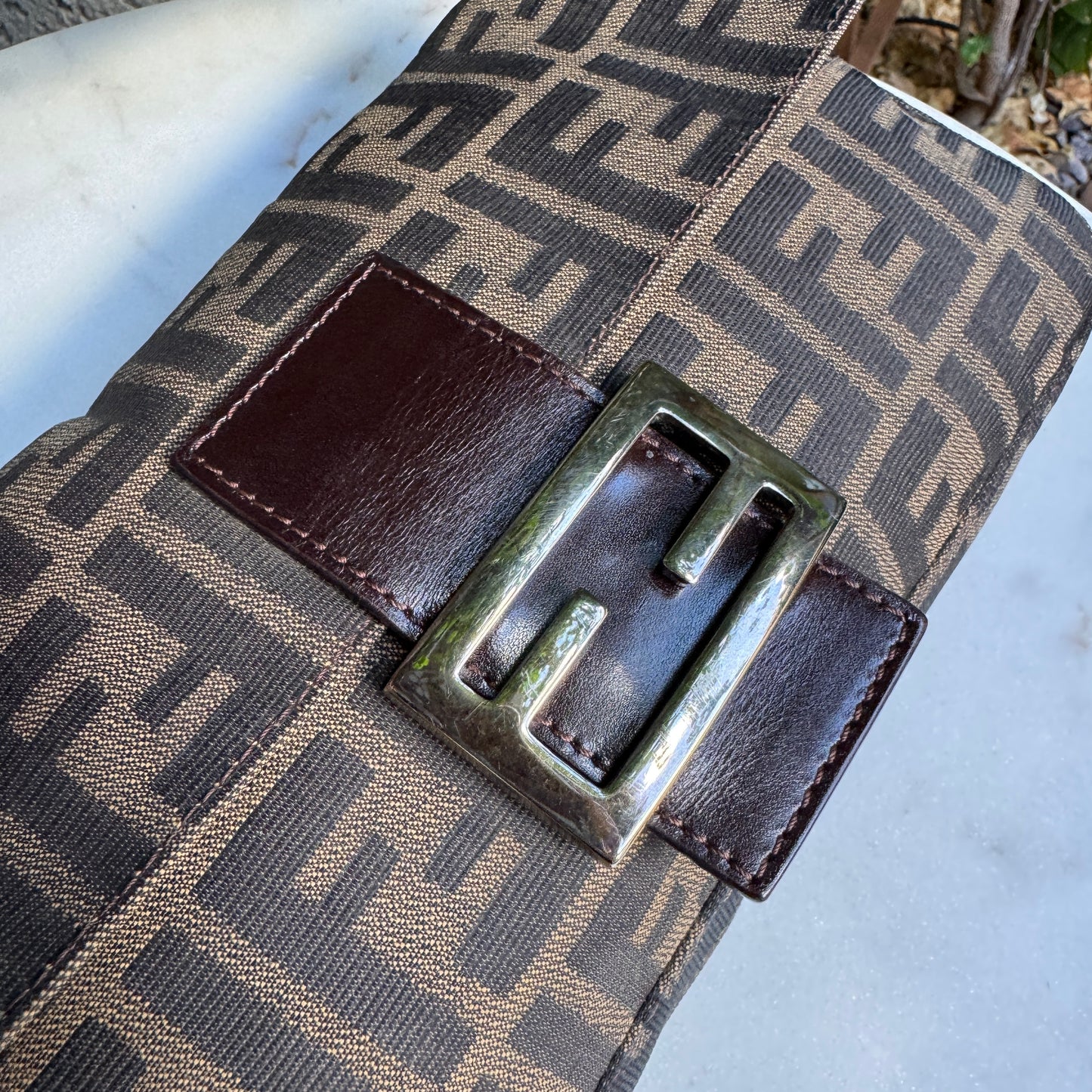 Fendi Vintage Zucca Baguette Shoulder Bag