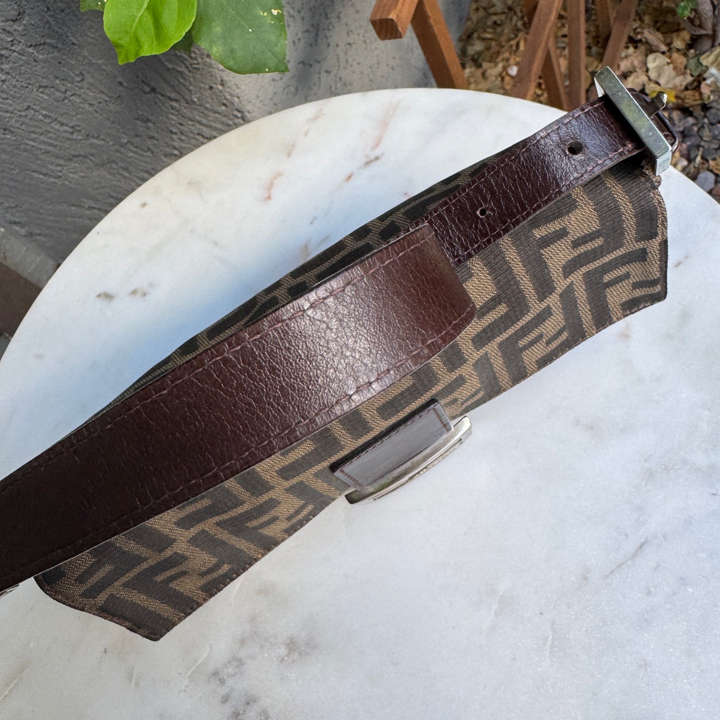 Fendi Vintage Zucca Baguette Shoulder Bag