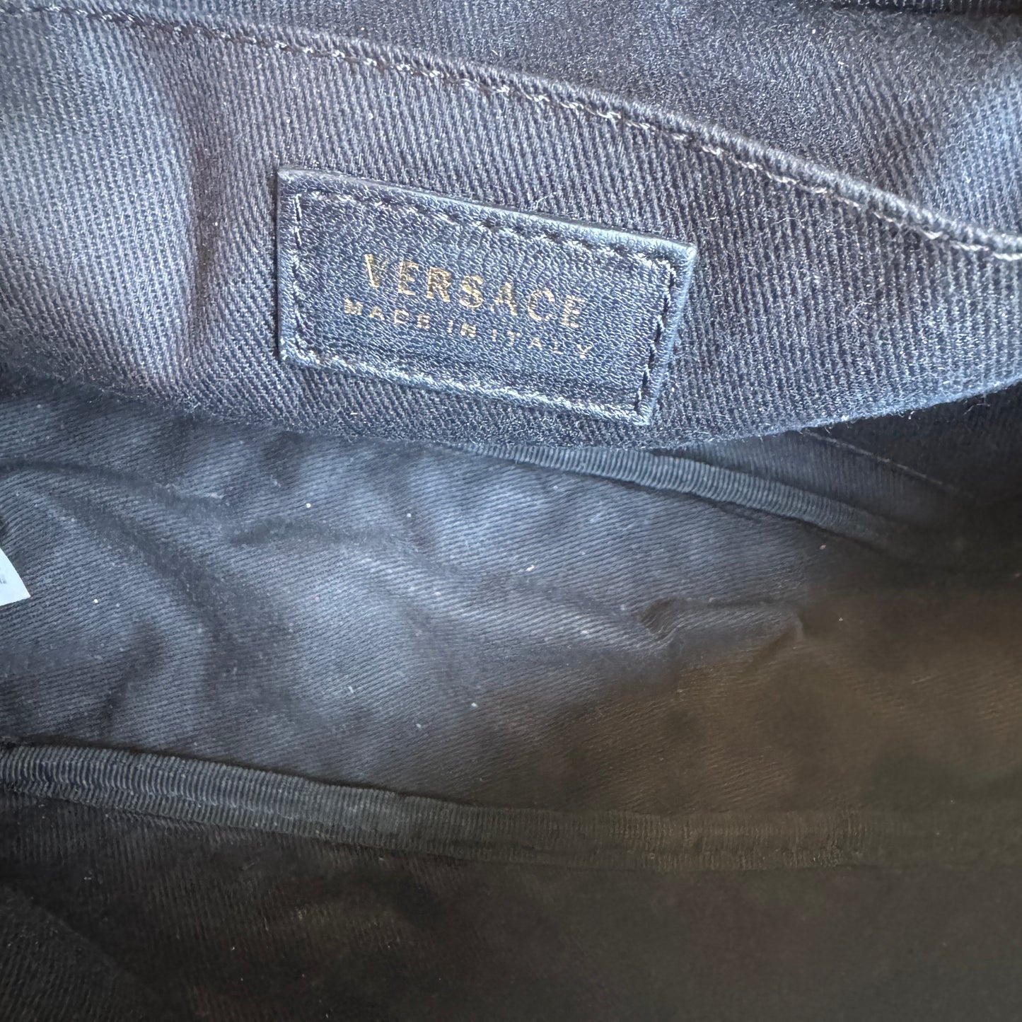 Versace Baroque Icon Quilted Leather Camera Crossbody Bag