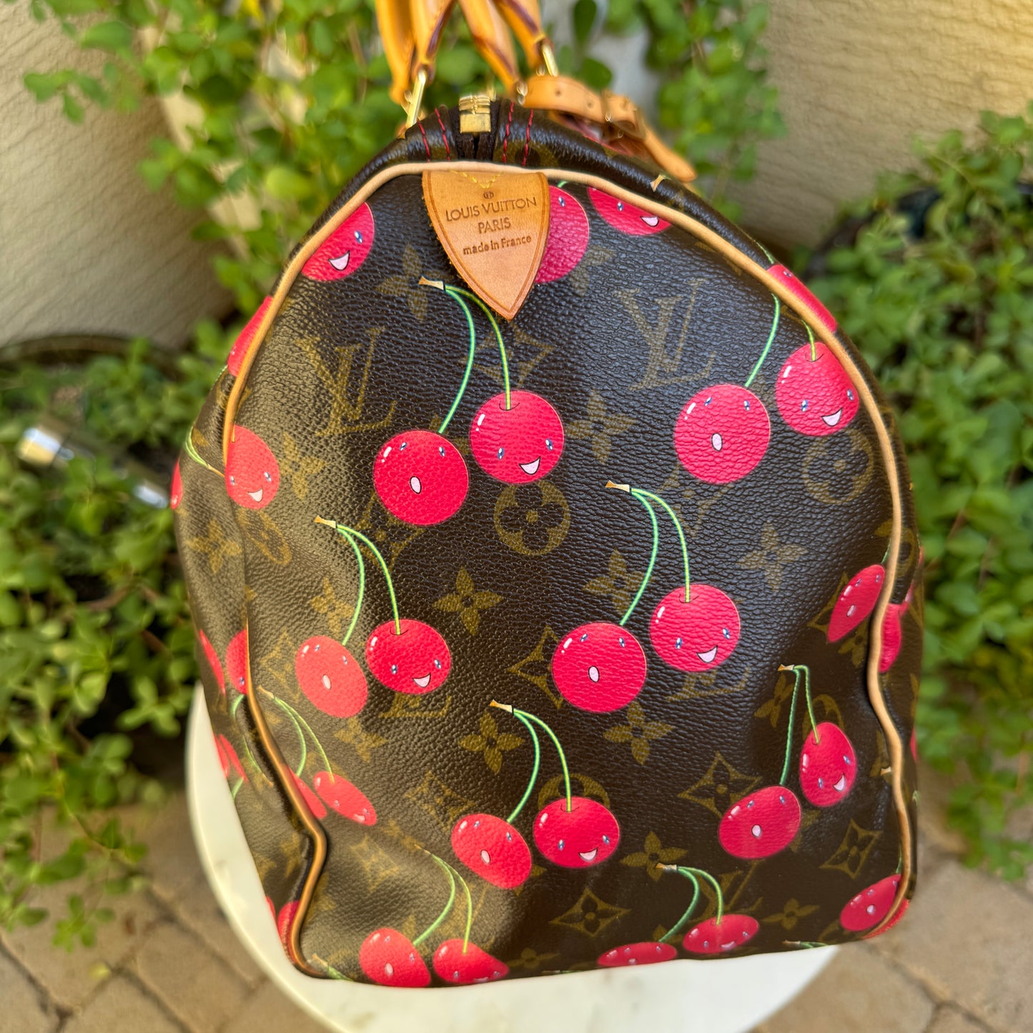 Louis Vuitton x Takashi Murakami Vintage Cherry Keepall 45