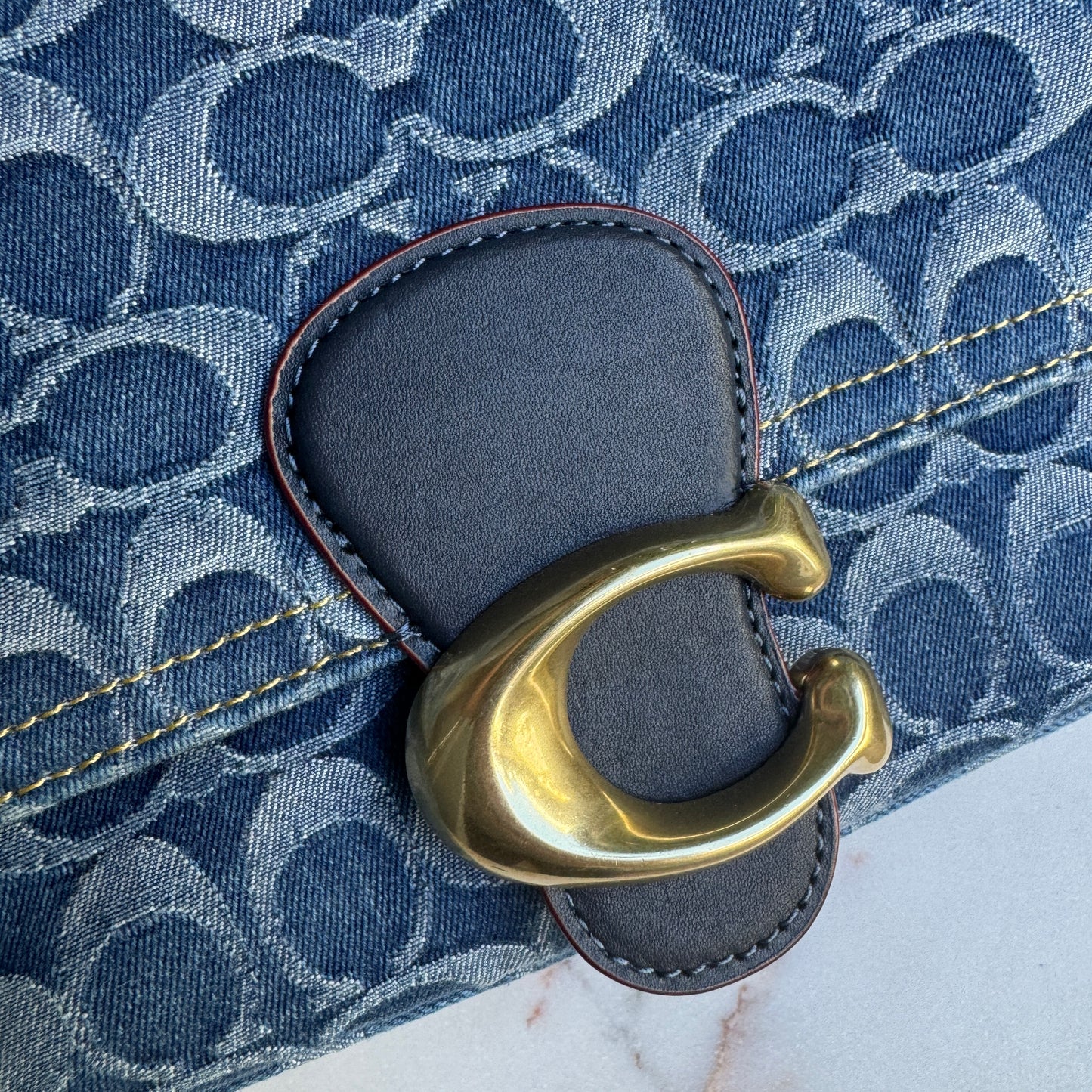 Coach Canvas Denim Monogram Soft Tabby Crossbody