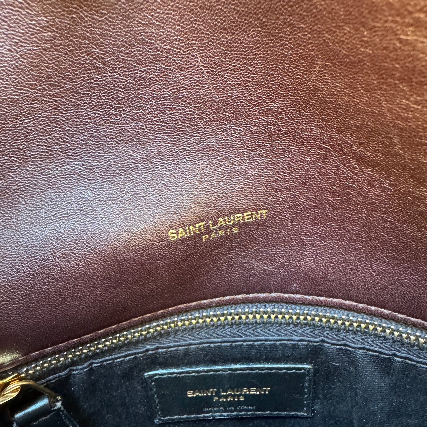 Saint Laurent Tweed Loulou Monogram Puffer Shoulder Bag