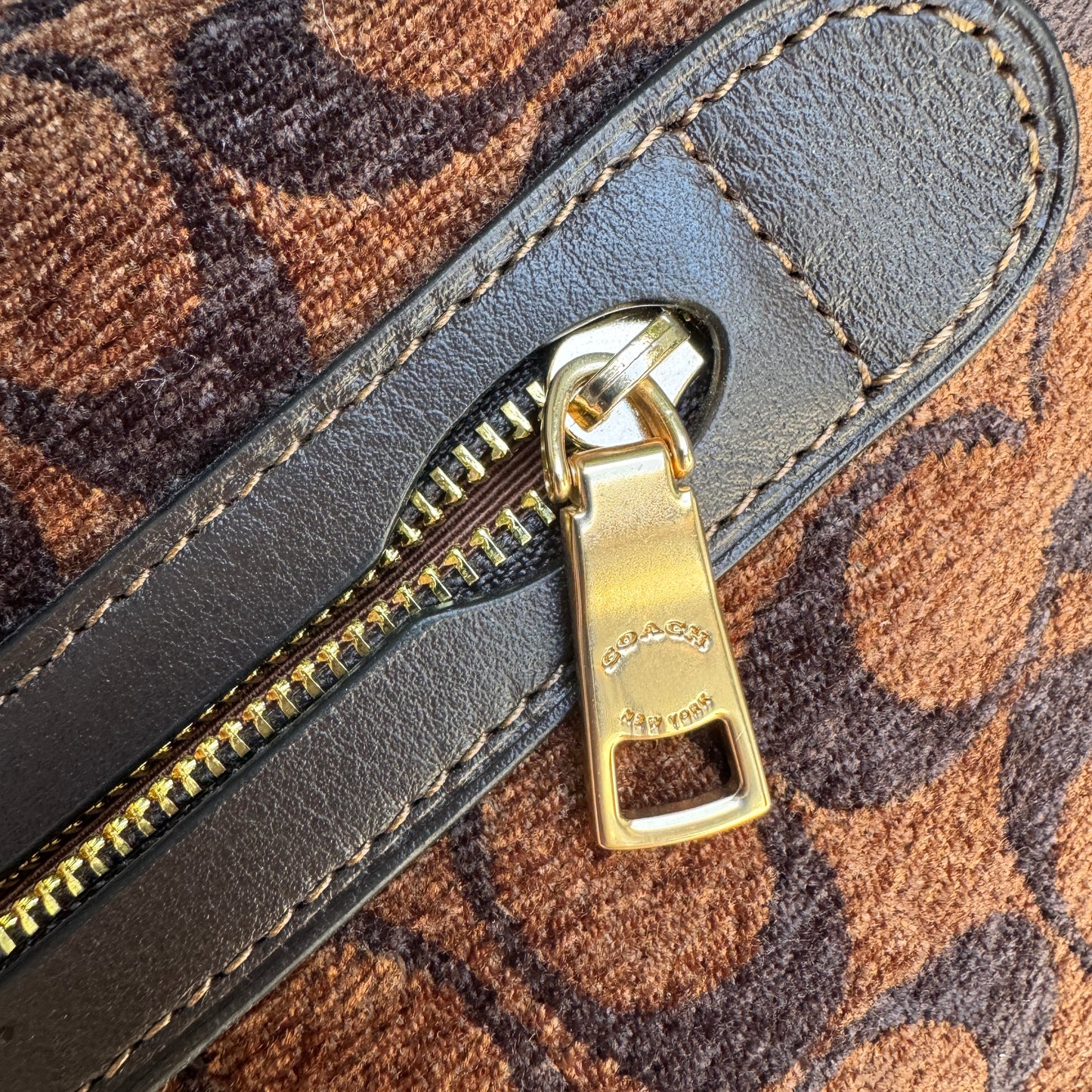 Coach Chenille Large Etta Flap Shoulder Bag