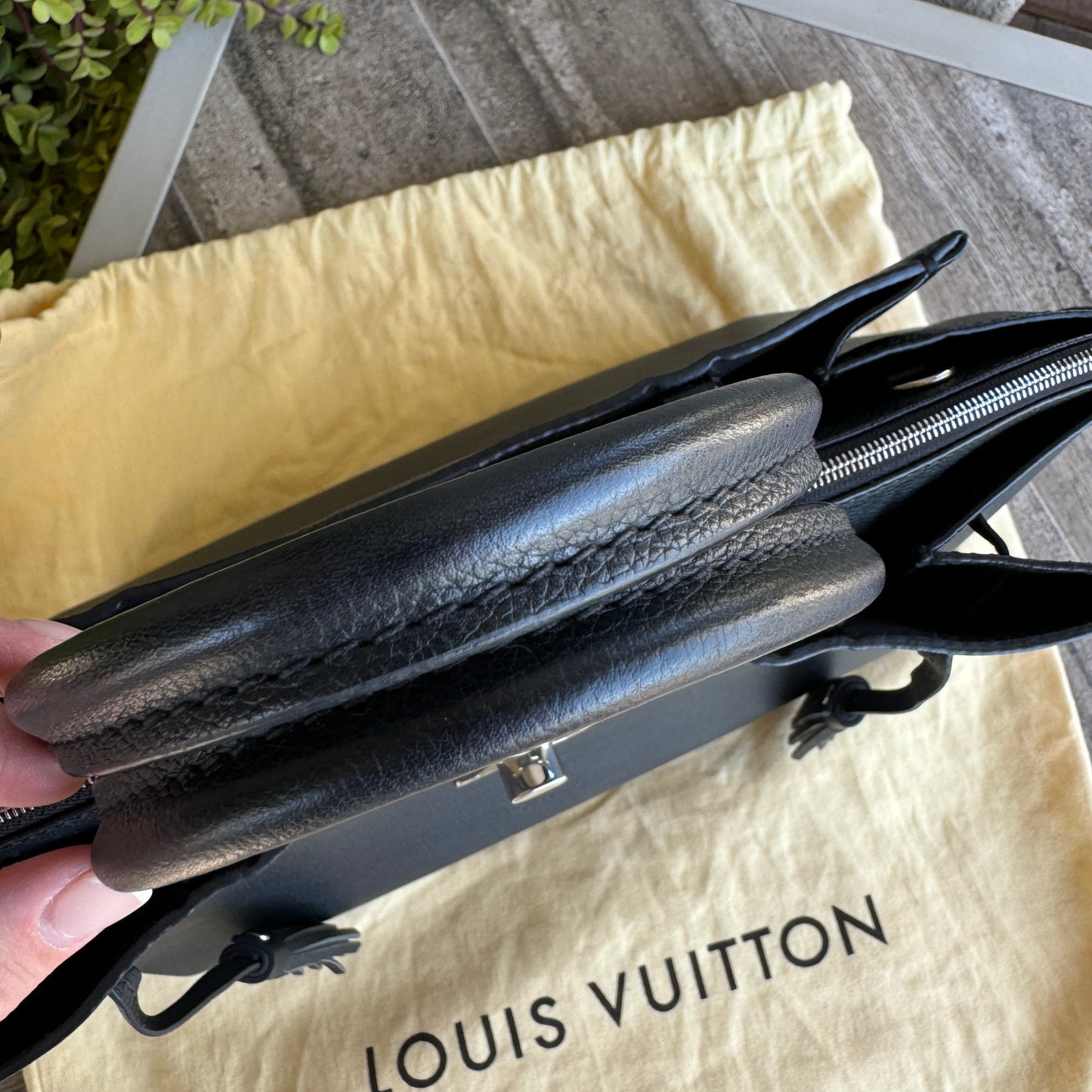 Louis Vuitton Lockmeto Leather Tote