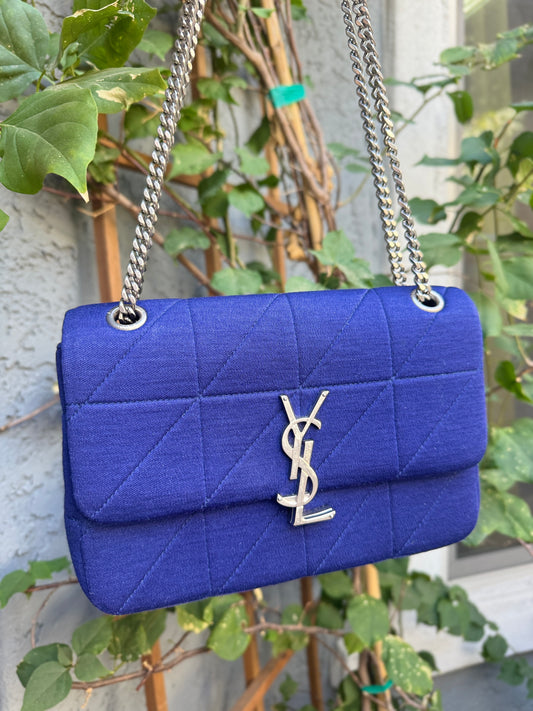 Saint Laurent Jamie Medium Jersey Wool Patchwork Crossbody