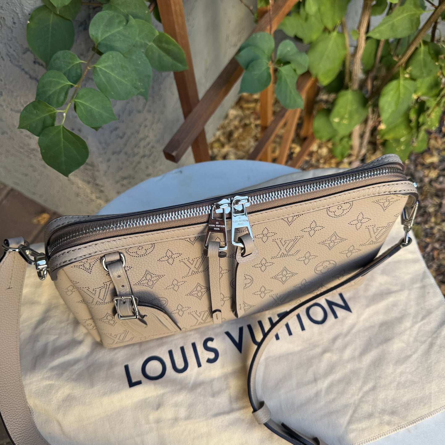 Louis Vuitton Monogram Mahina Leather Hand It All PM Crossbody
