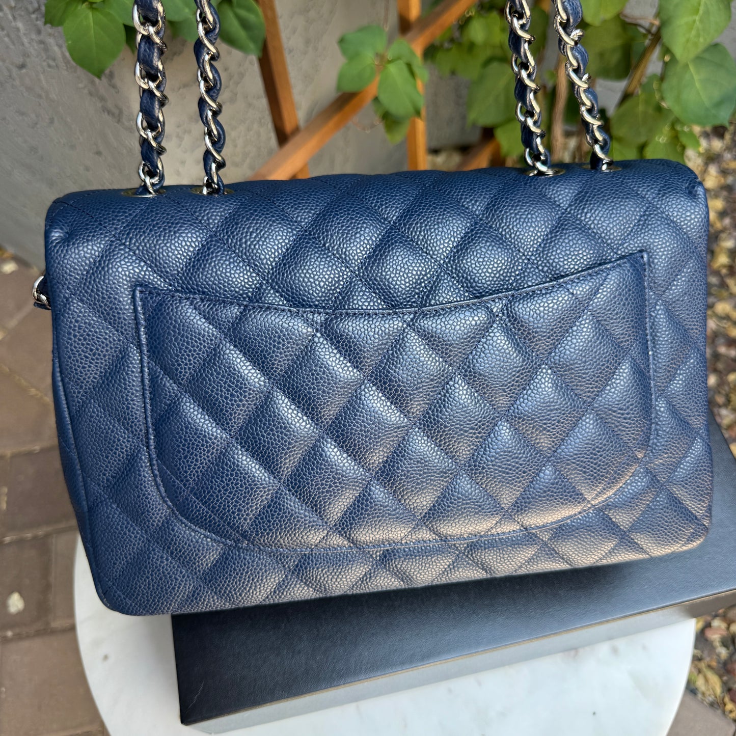 Chanel Jumbo Classic Single Flap Caviar Leather Shoulder Bag