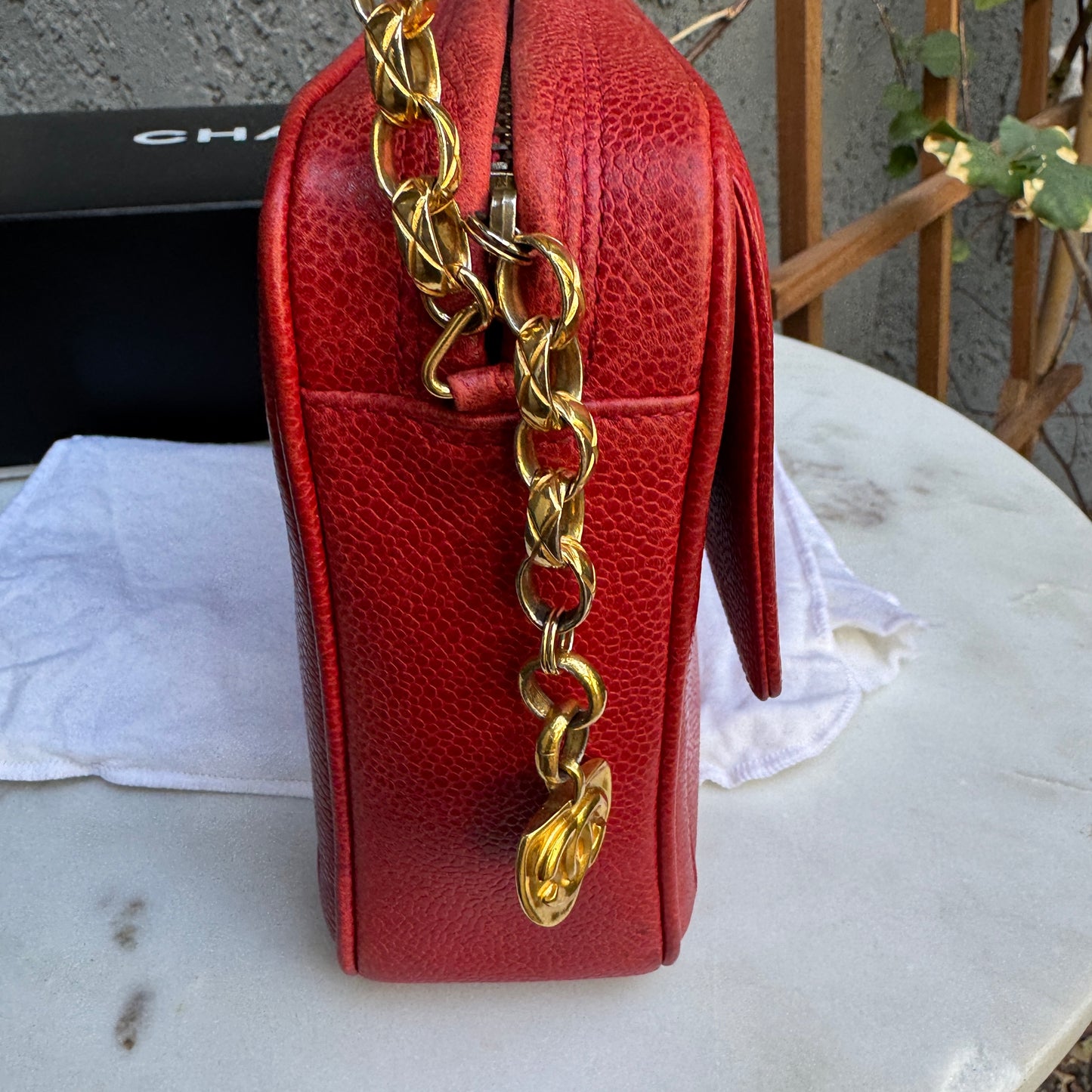 Chanel Caviar Leather Camera CC Vintage Flap Crossbody