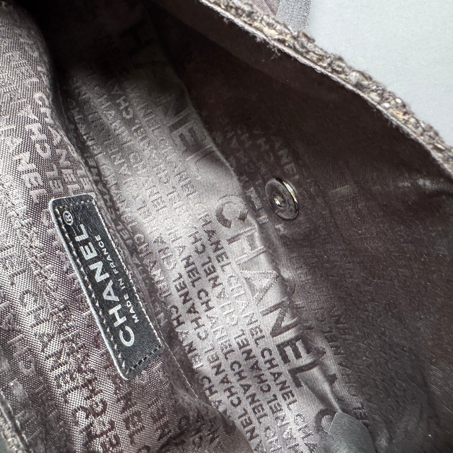 Chanel Tweed and Swarovski Crystal Fringe Flap Single Flap Shoulder Bag