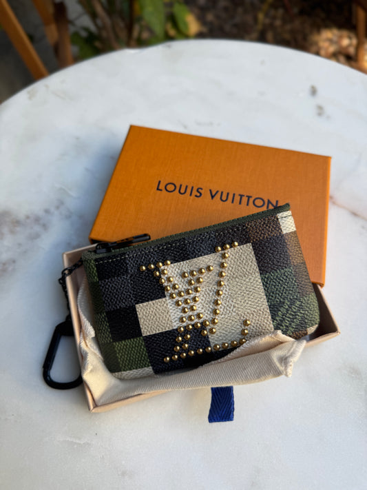Louis Vuitton Damoflage Studded Pochette Cles Key Pouch