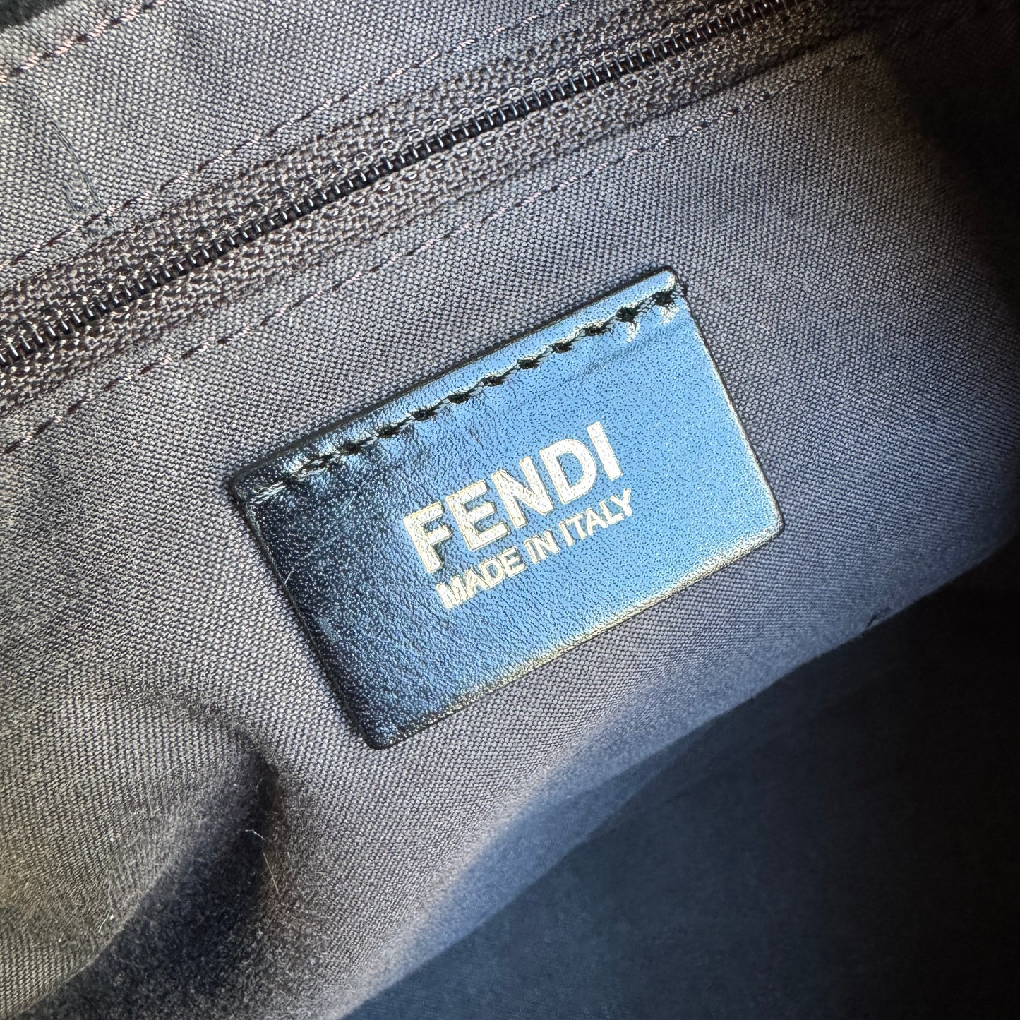 Fendi Lambskin Leather Tortoise Mamma Baguette