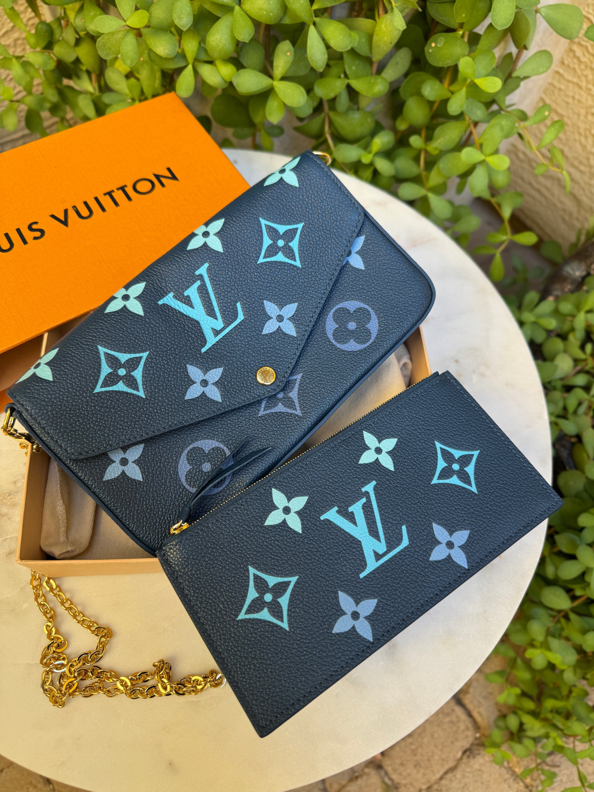 Louis Vuitton Bicolor Gradient Monogram Empreinte Pochette Felicie