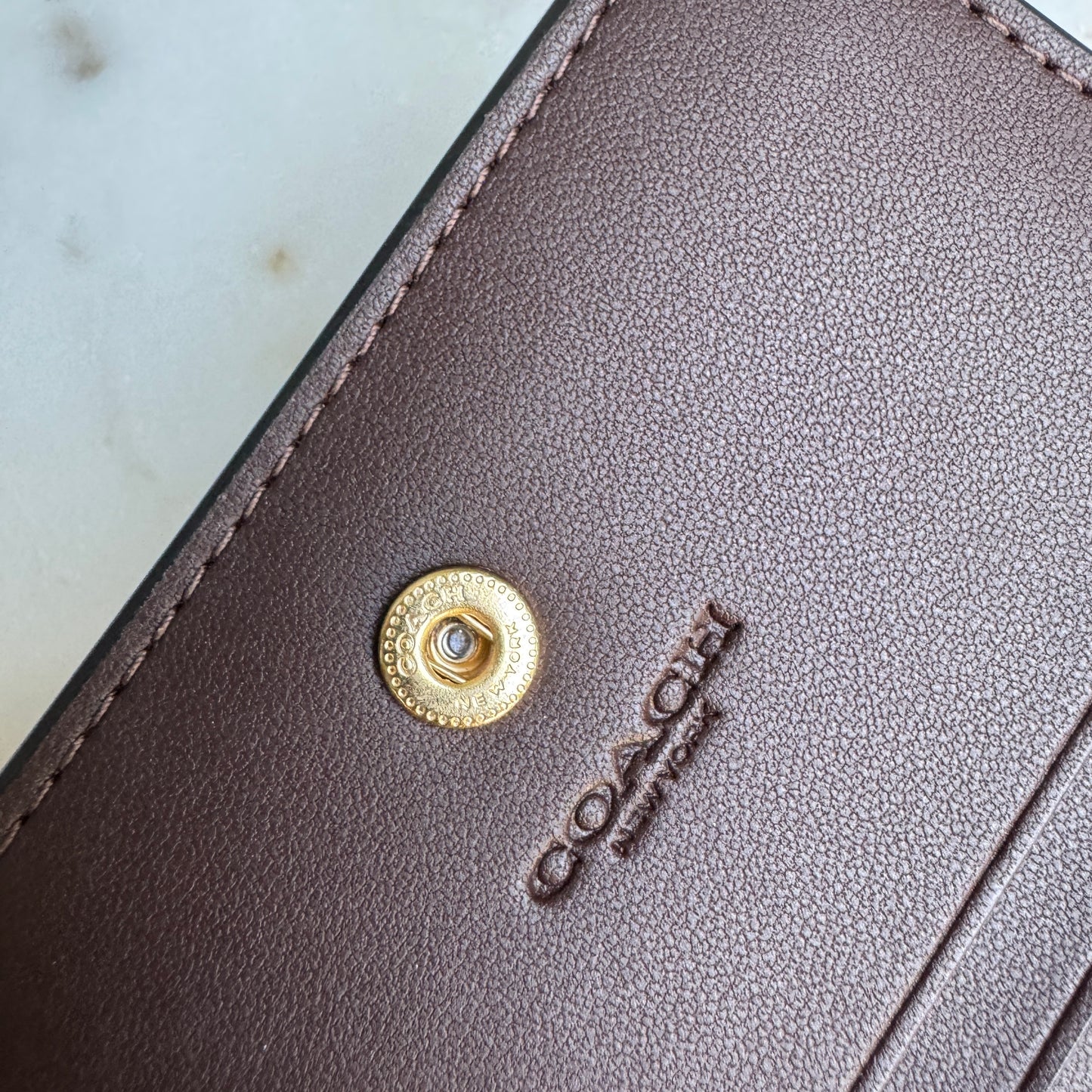 Coach Chenille Snap Wallet