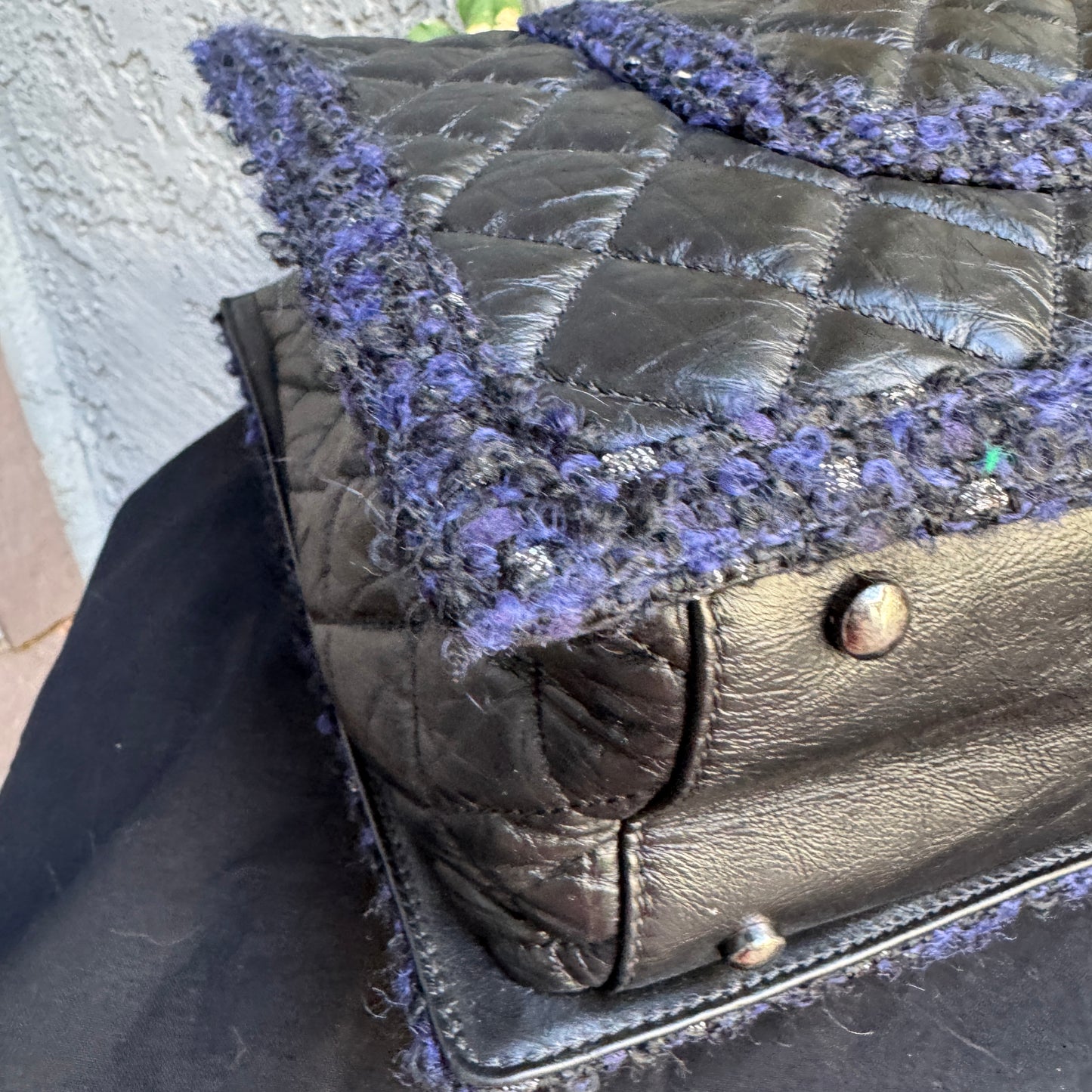 Chanel Calf Leather & Tweed Grand Shopping Secrets Tote