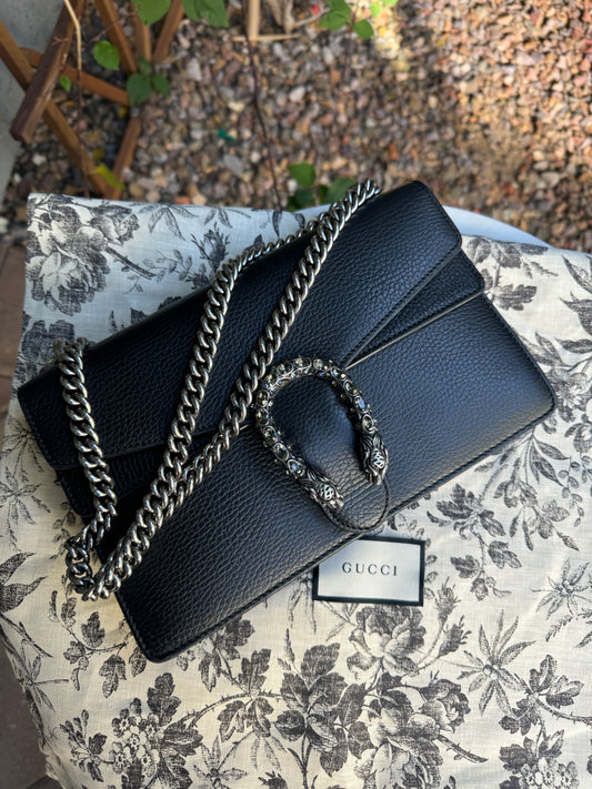 Gucci Pebbled Calfskin Small Dionysus Shoulder Bag