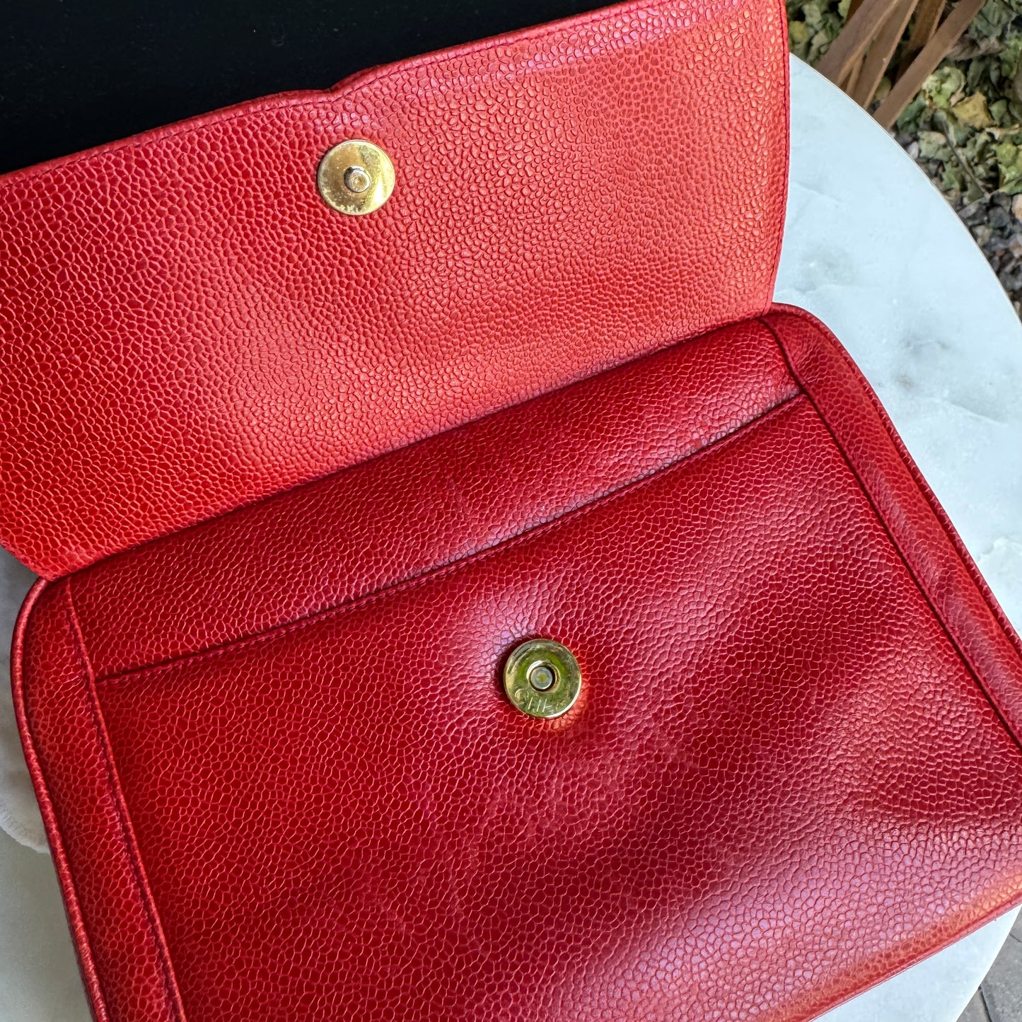 Chanel Caviar Leather Camera CC Vintage Flap Crossbody