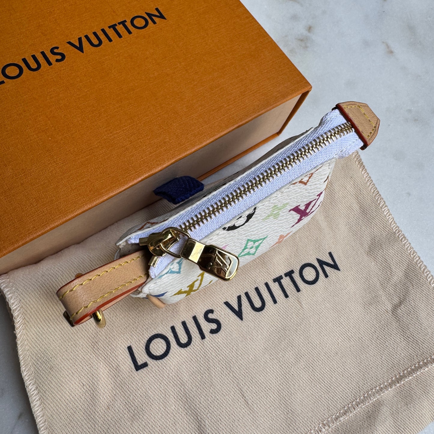 Louis Vuitton x Takashi Murakami Micro Pochette Bag Charm