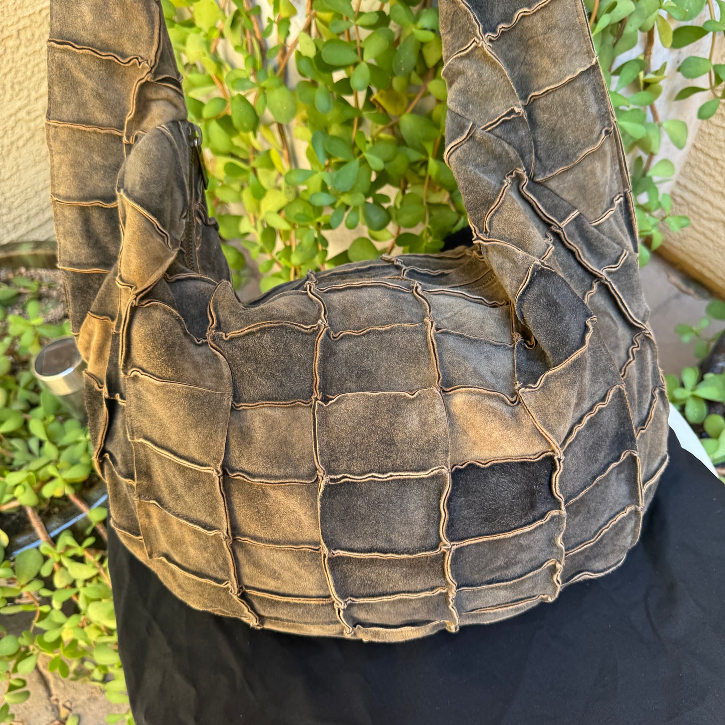 Chanel Vintage Suede Patchwork Hobo