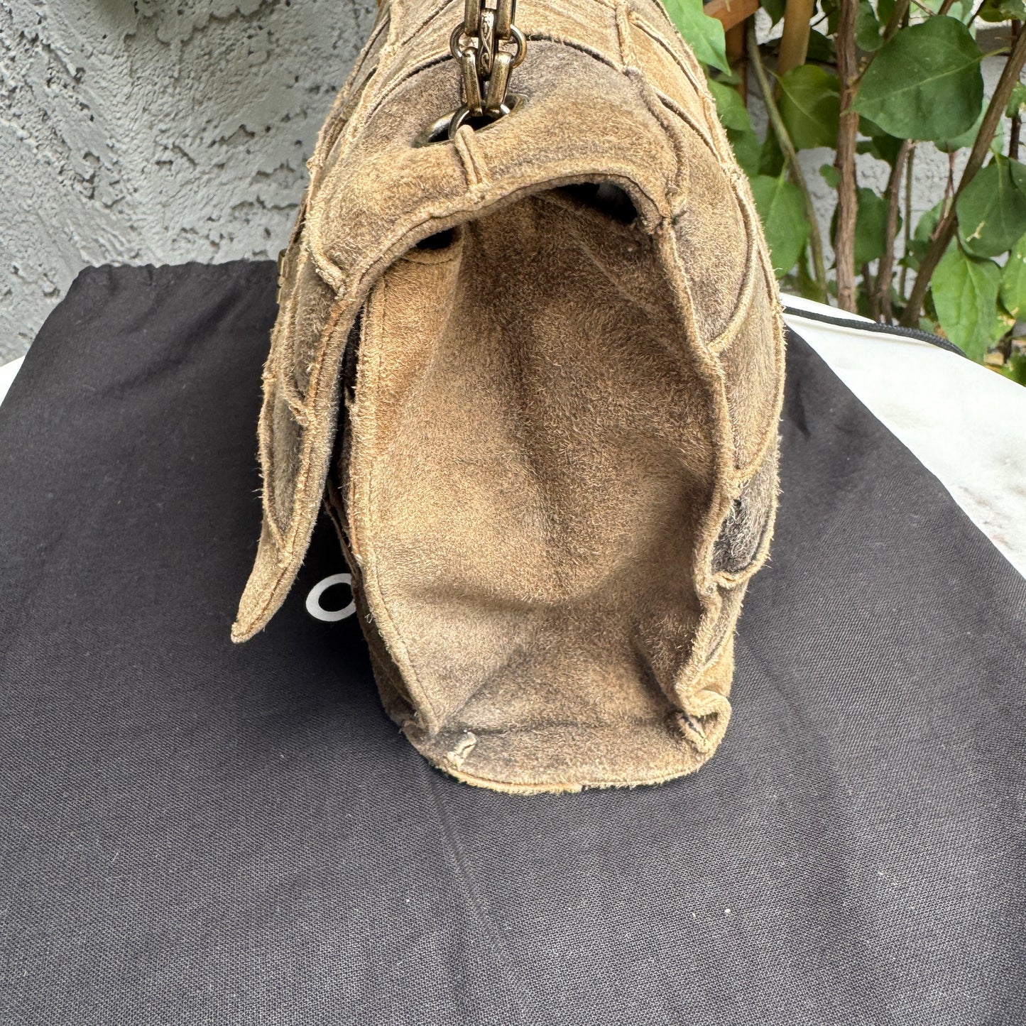 Chanel Suede Patchwork Reissue 225 Single Flap Shoulder Bag