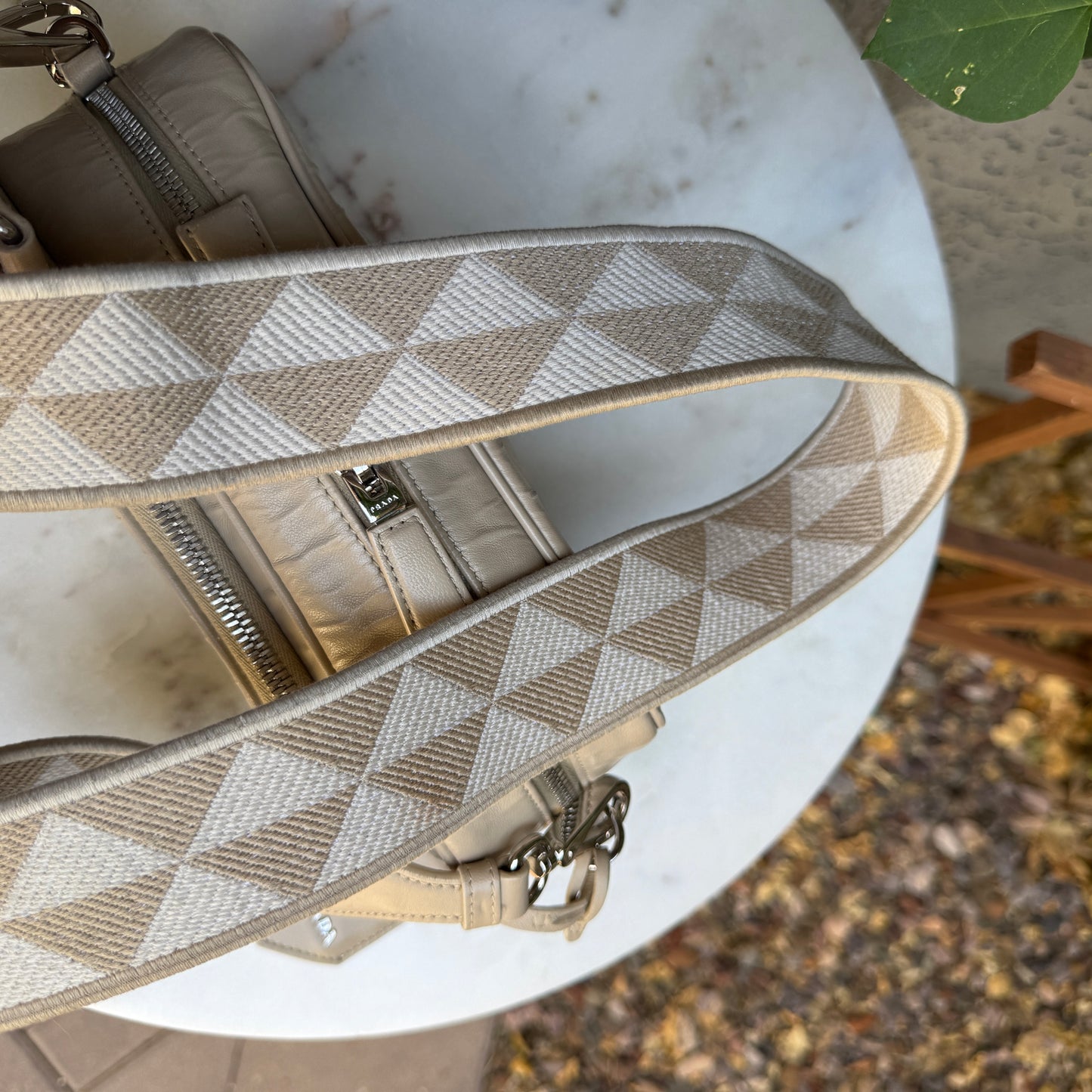 Prada Nappa Antique Leather Multi Pocket Crossbody