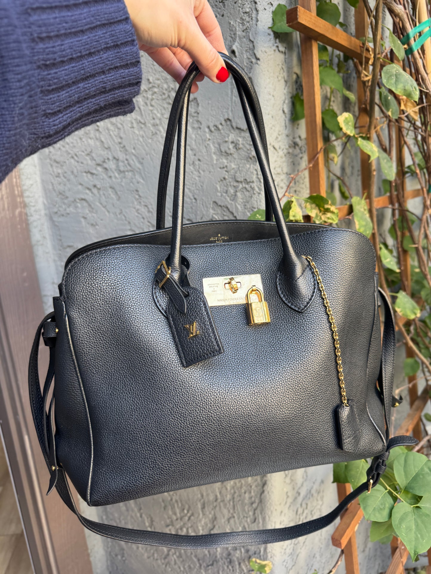 Louis Vuitton Milla MM Leather Tote