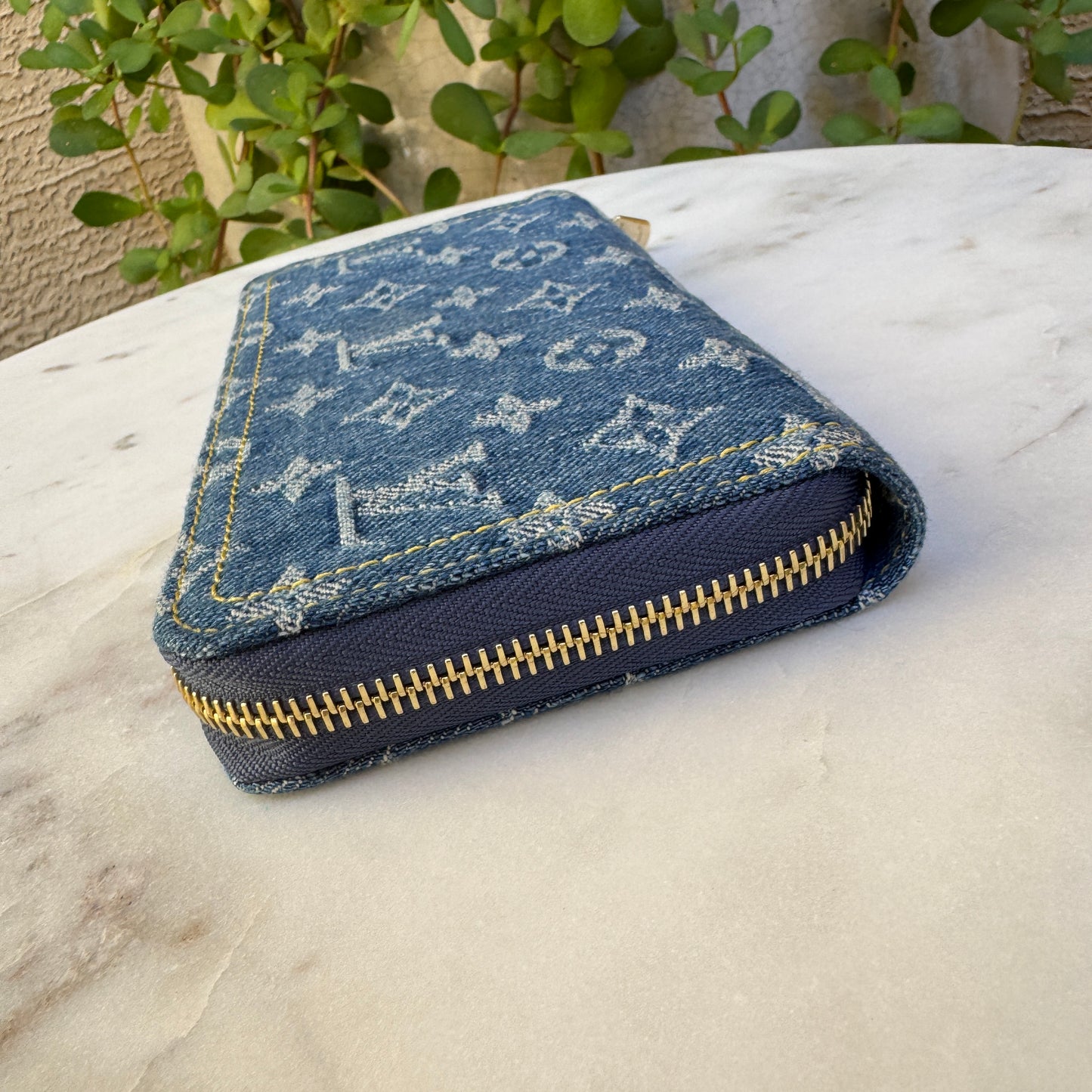 Louis Vuitton x Takashi Murakami Monogram Denim Cerises Zippy Wallet