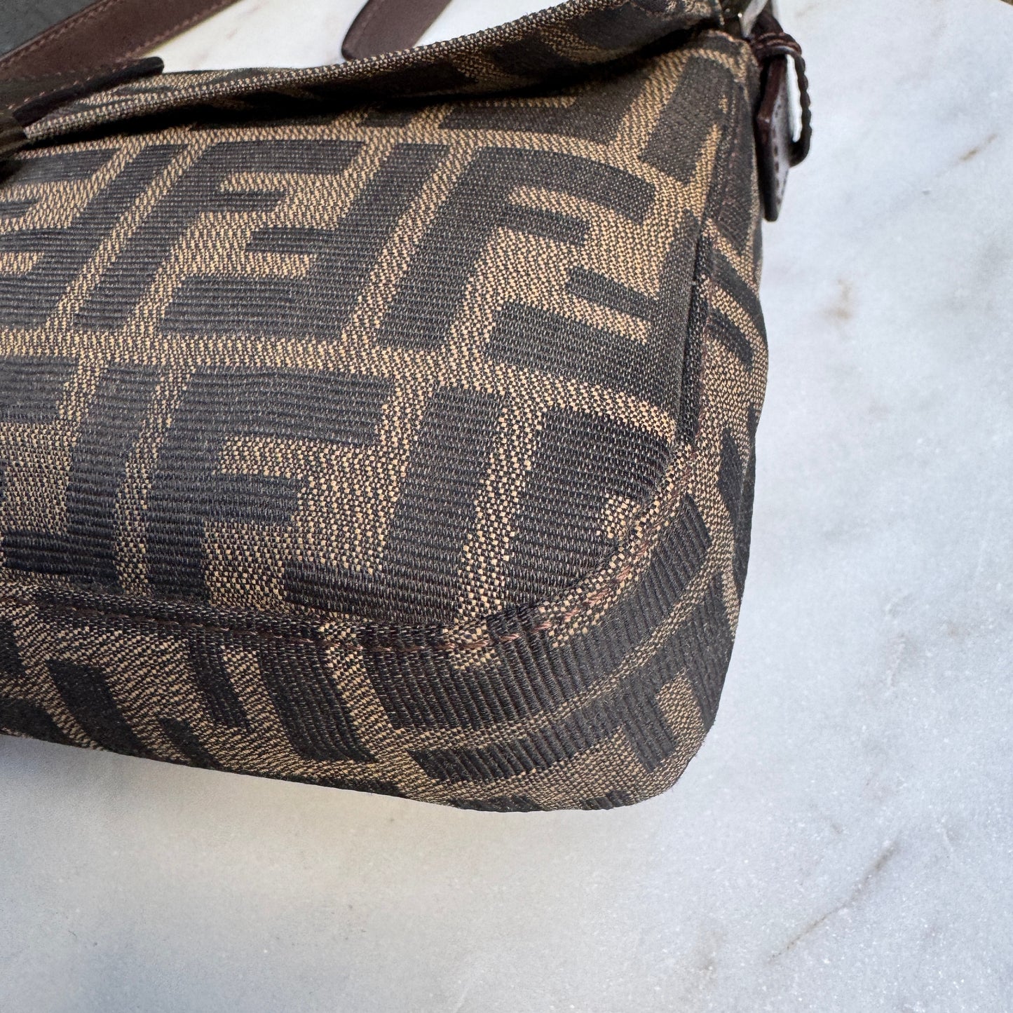 Fendi Vintage Zucca Baguette Shoulder Bag