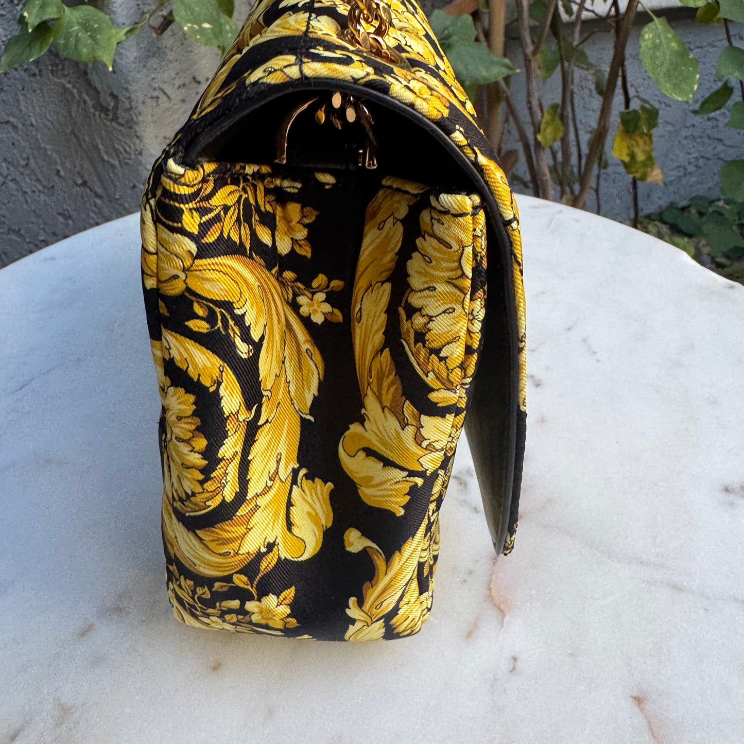 Versace Virtus Barocco Chain Flap Crossbody