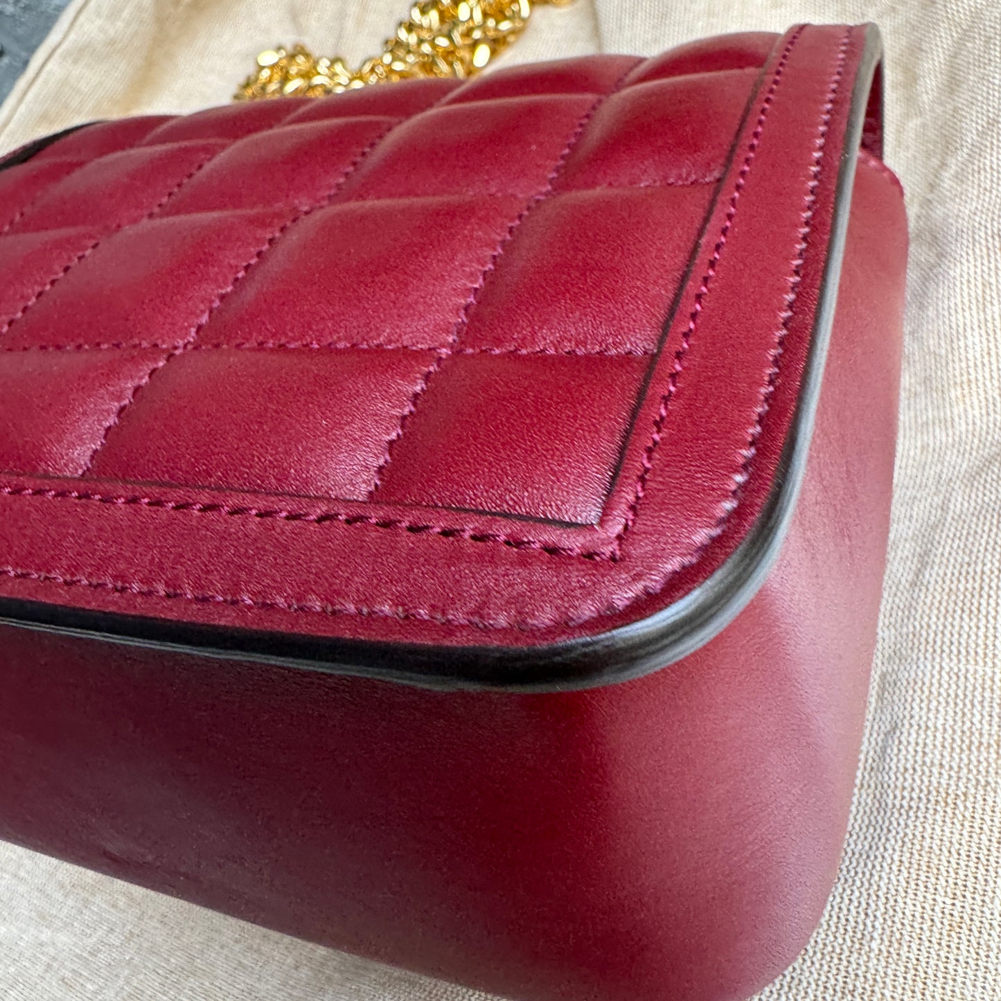 Gucci Deco Mini Flap Leather Crossbody