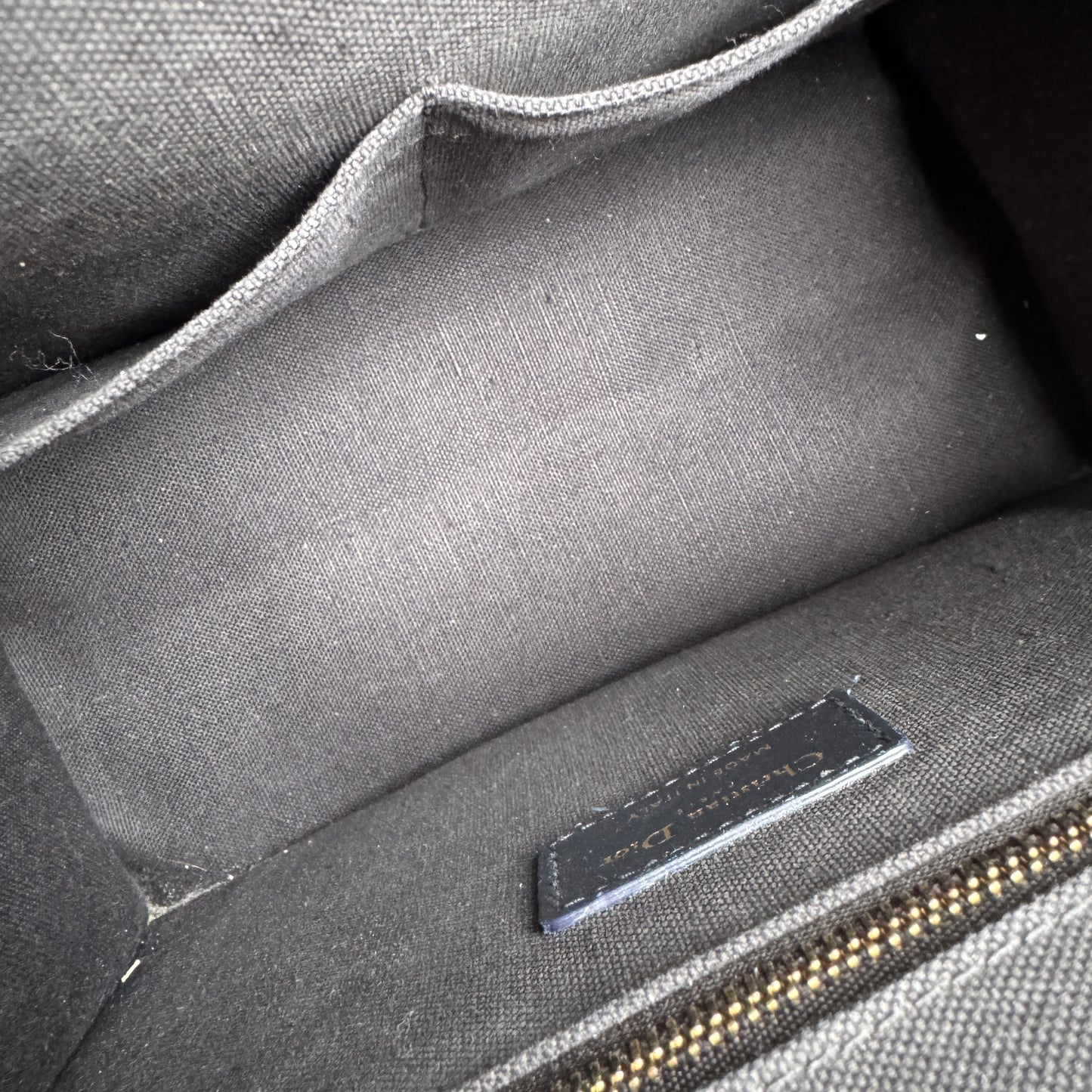 Christian Dior Oblique Embroidery and Calfskin Small Book Tote