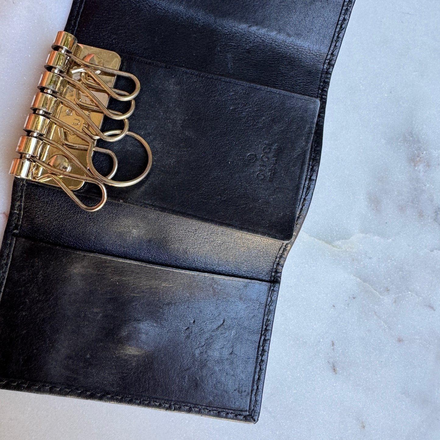 Gucci Embossed Guccissima Monogram Key Holder