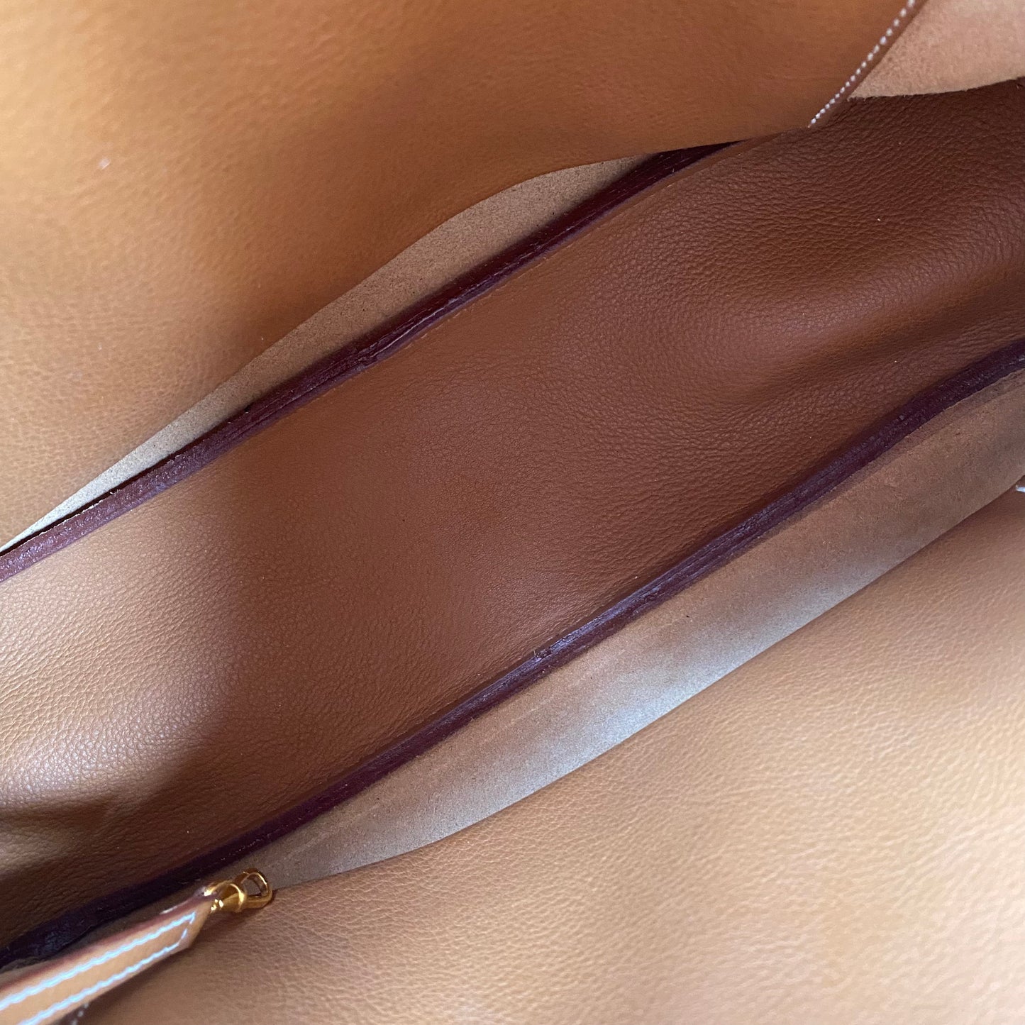 Hermès Tsako Gold Clemence Leather Shoulder Bag