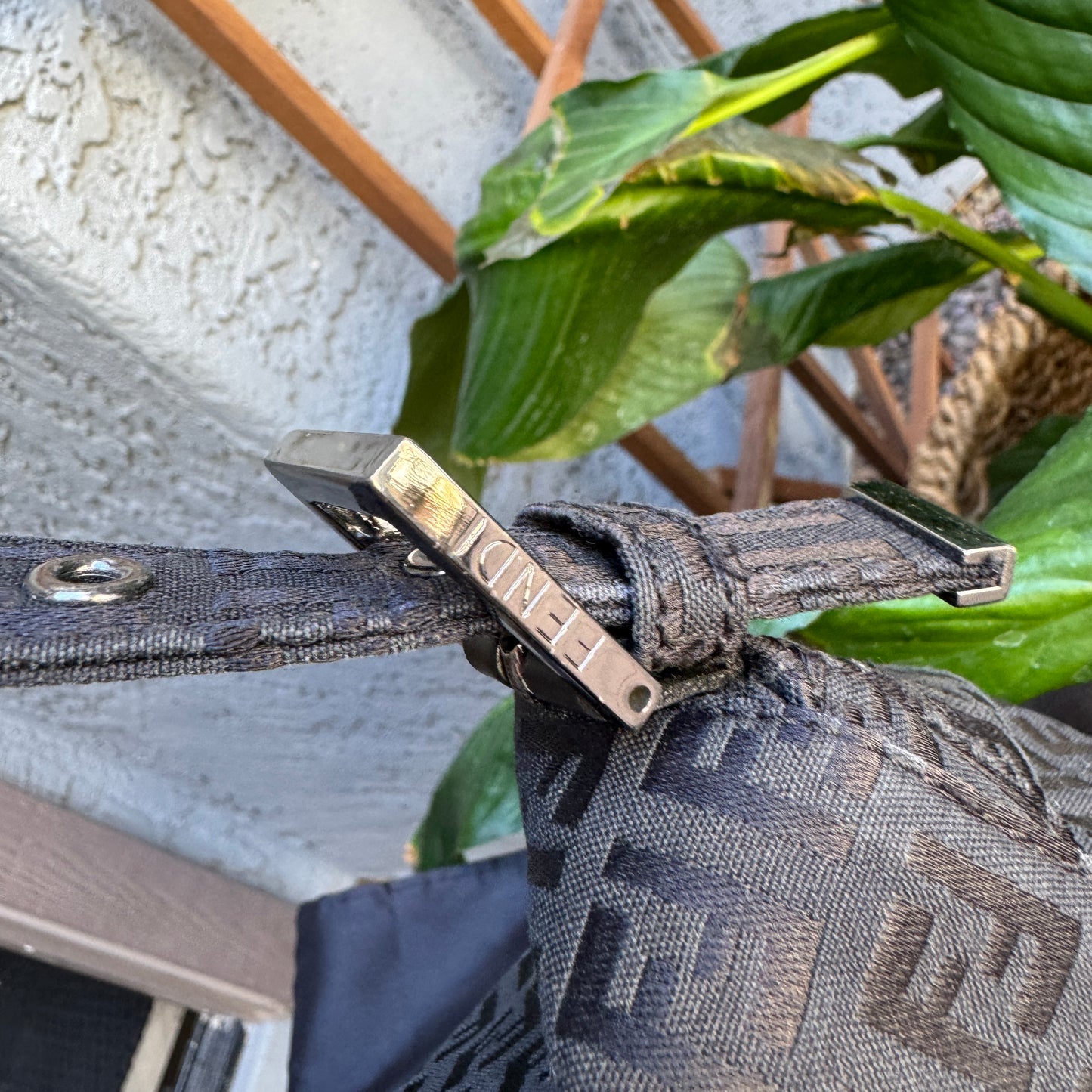 Fendi Vintage Mamma Monogram Baguette Shoulder Bag