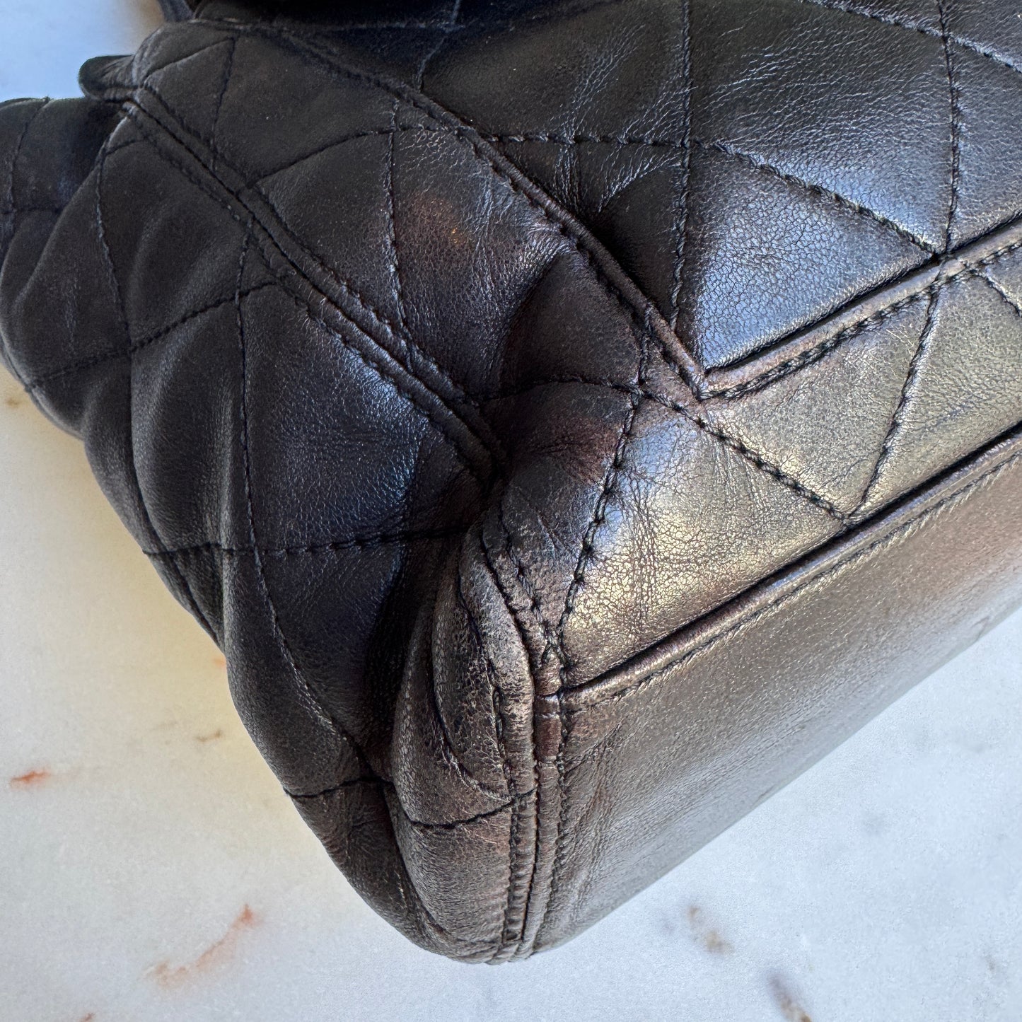 Chanel Quilted Lambskin Leather Vintage CC Flap Shoulder Bag
