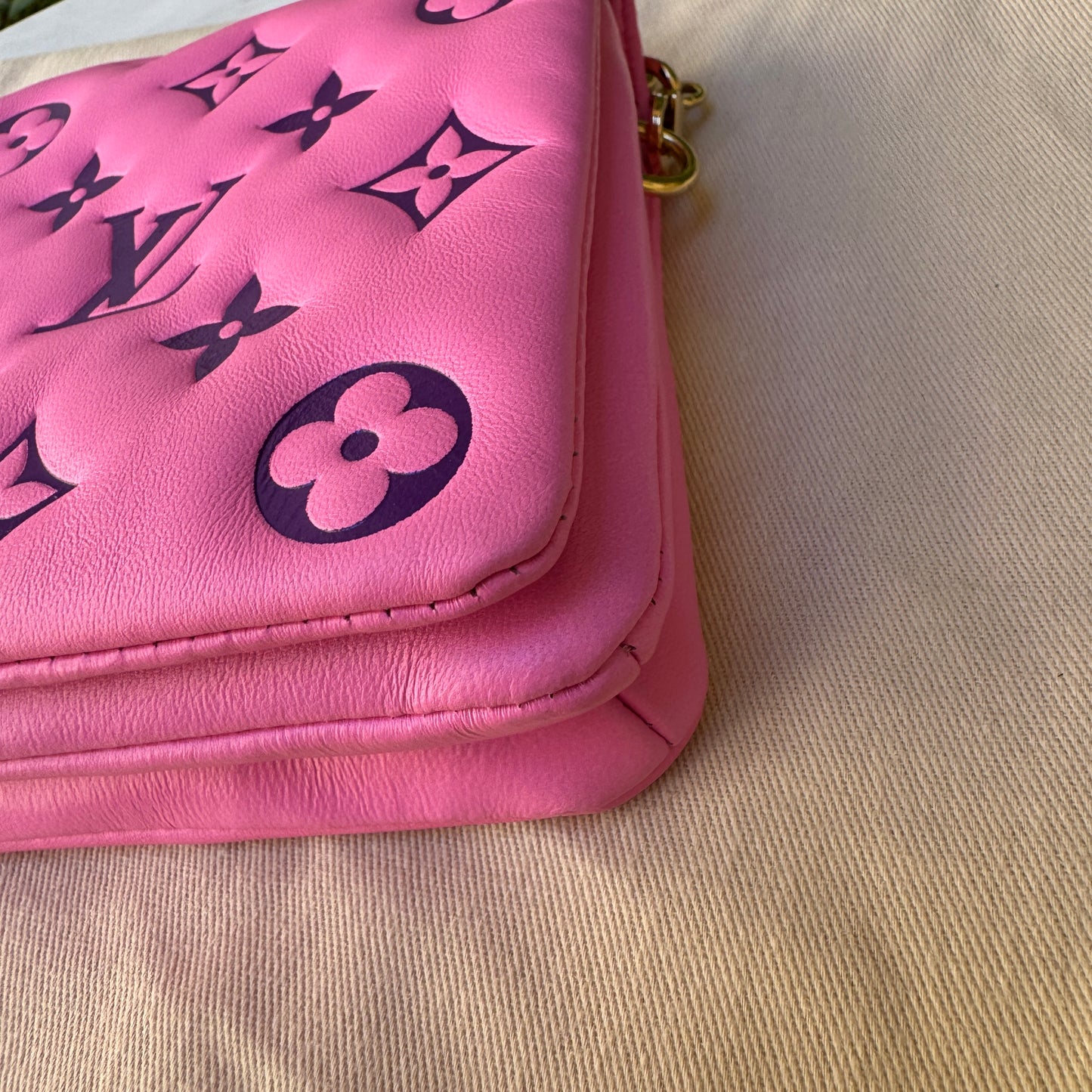 Louis Vuitton Monogram Lambskin Vuittamins Pochette Coussin