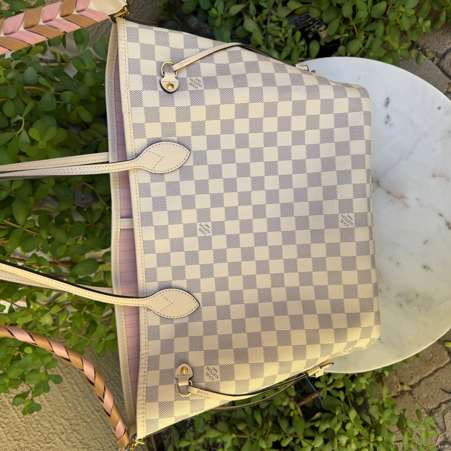 Louis Vuitton Braided Damier Azur Neverfull MM