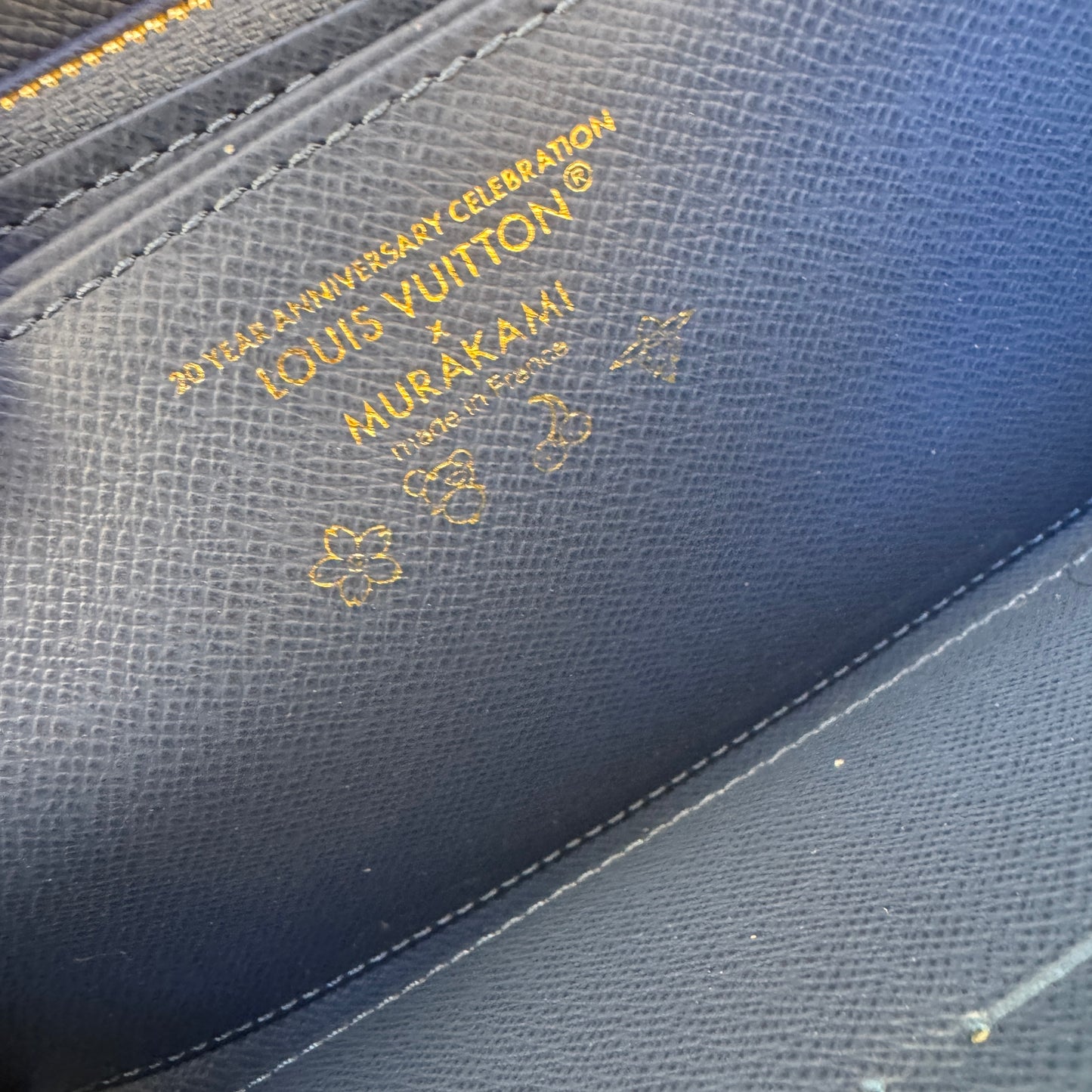 Louis Vuitton x Takashi Murakami Monogram Denim Cerises Zippy Wallet