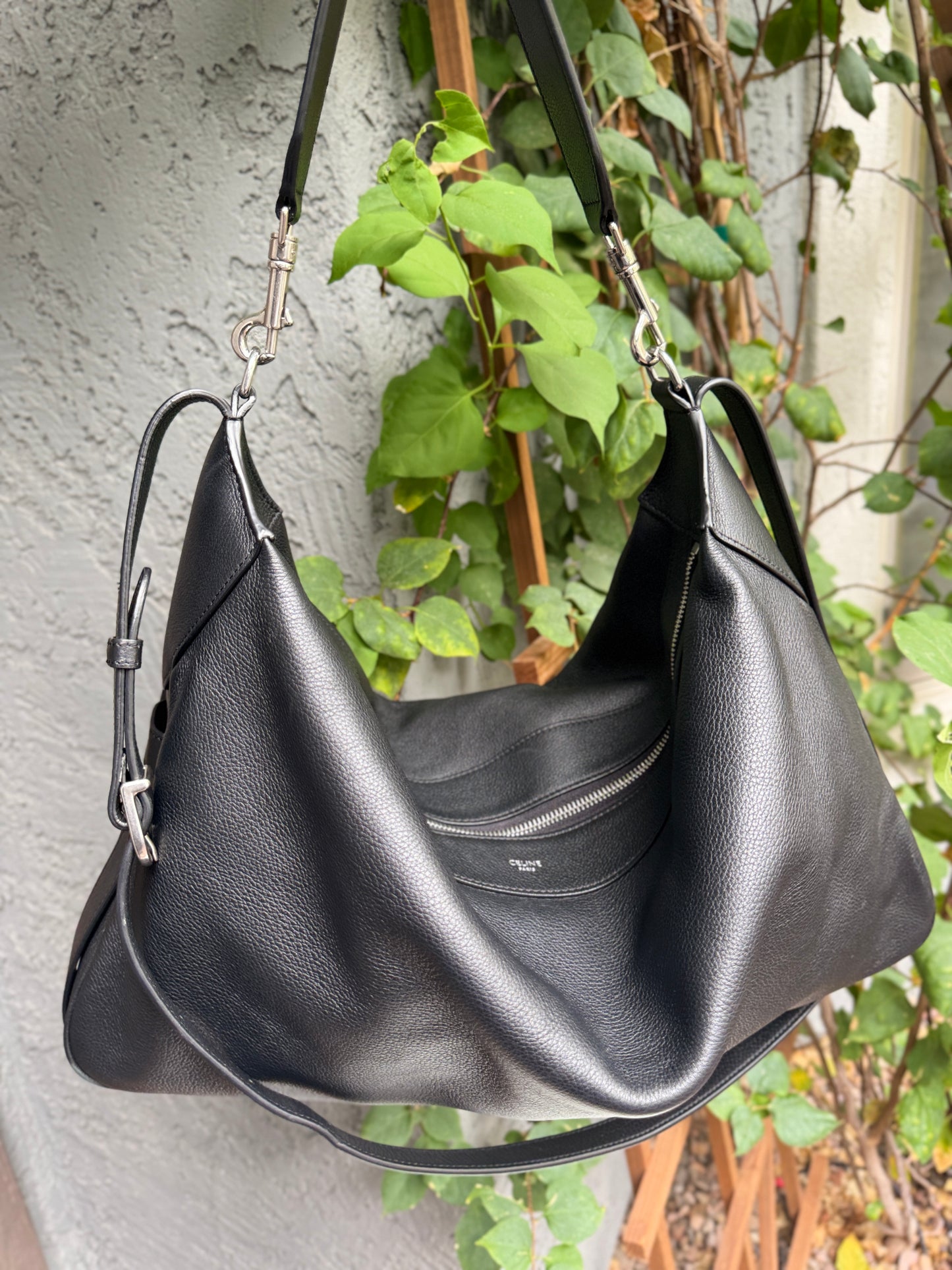 Celine Large Romy Leather Shoulder Bag
